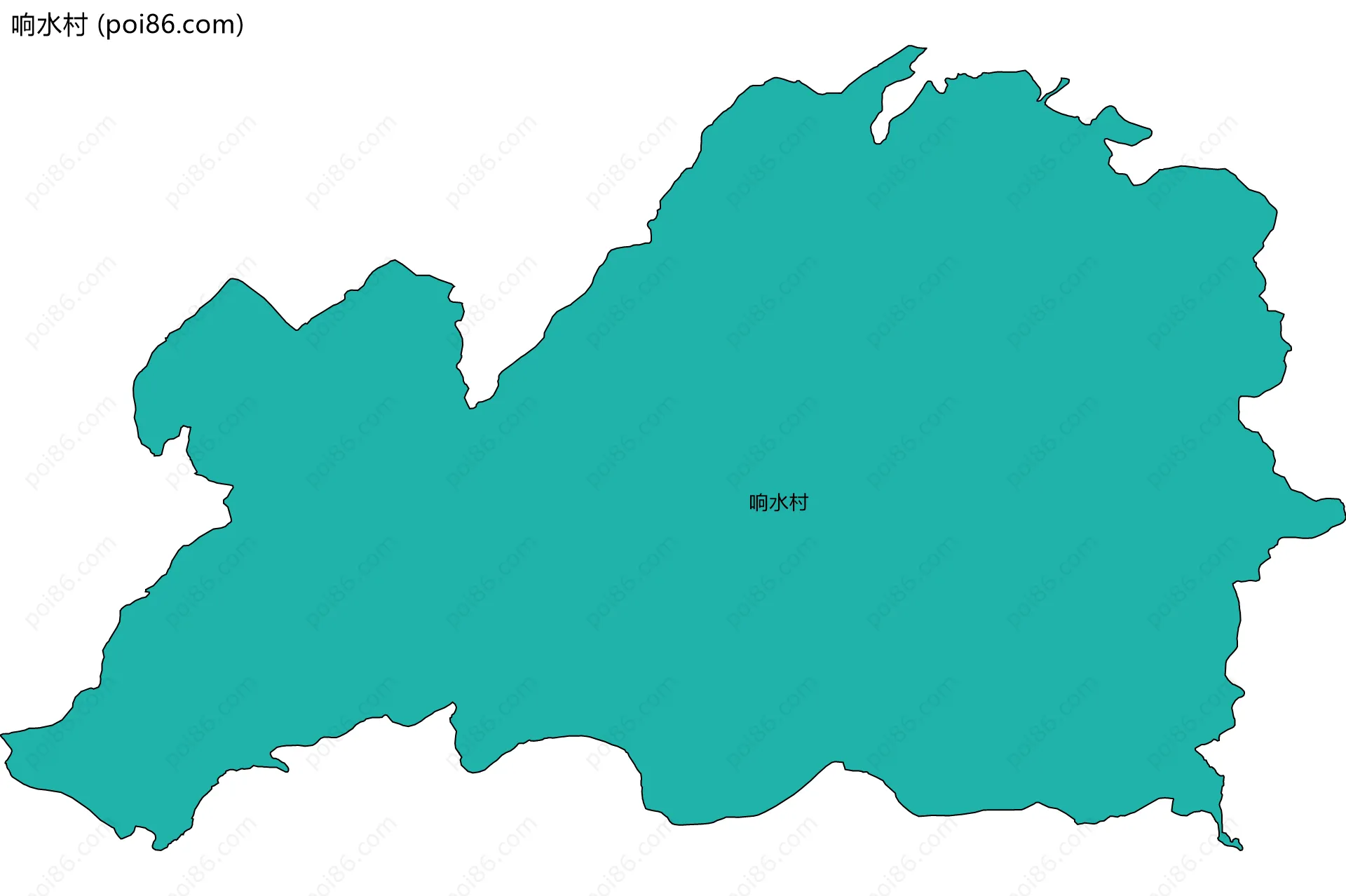 响水村边界地图