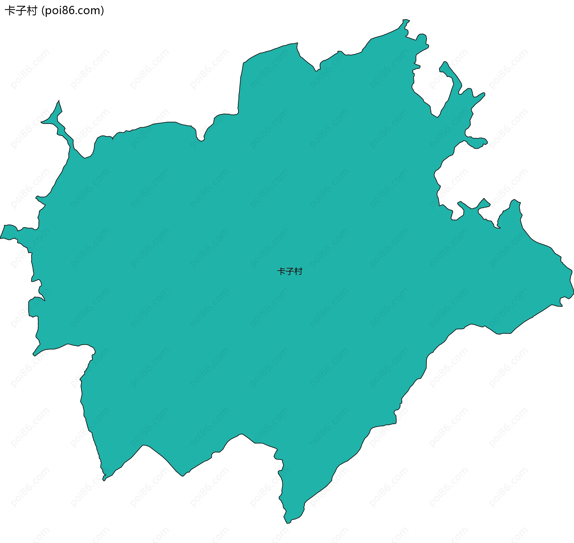 卡子村边界地图