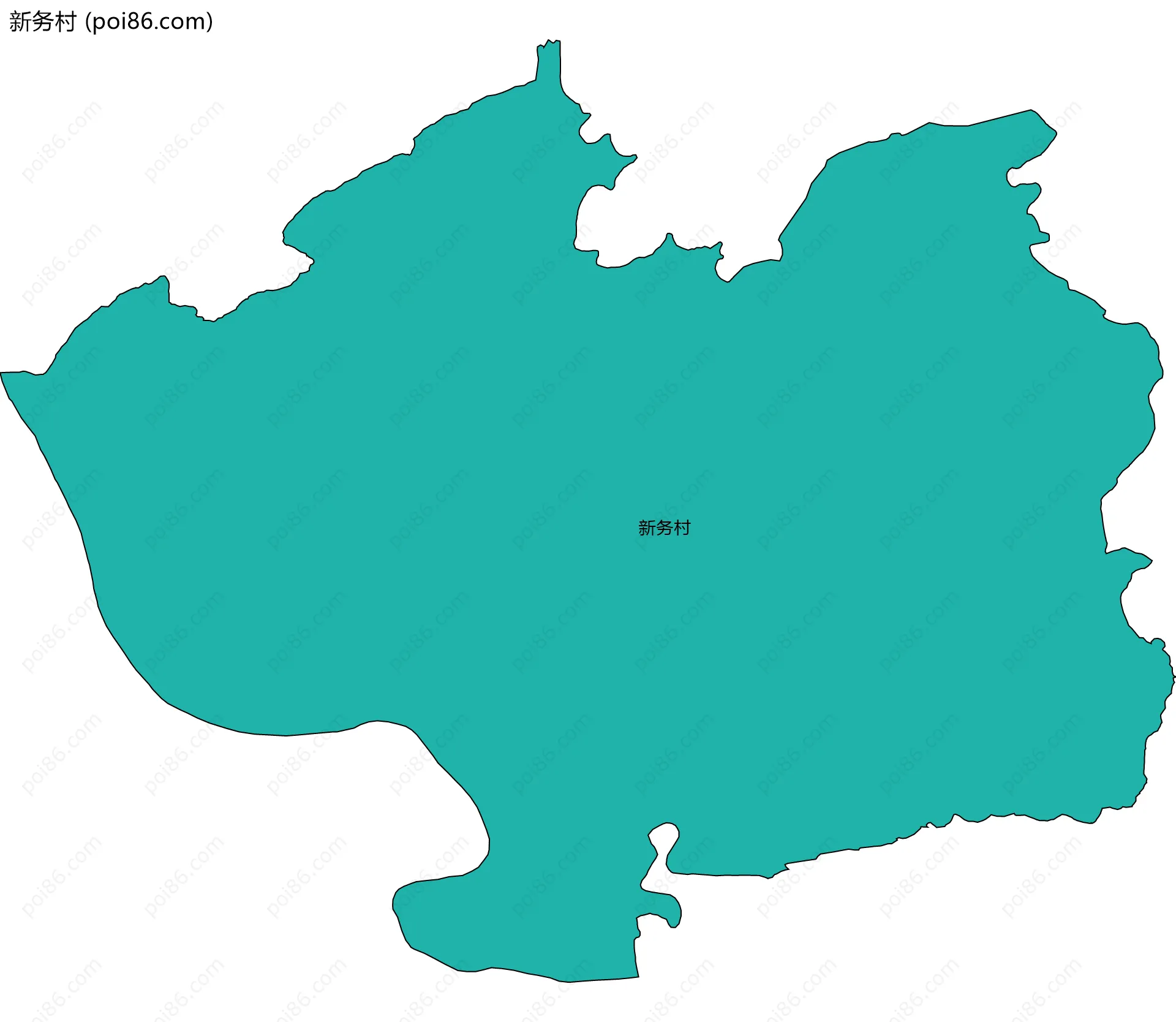 新务村边界地图