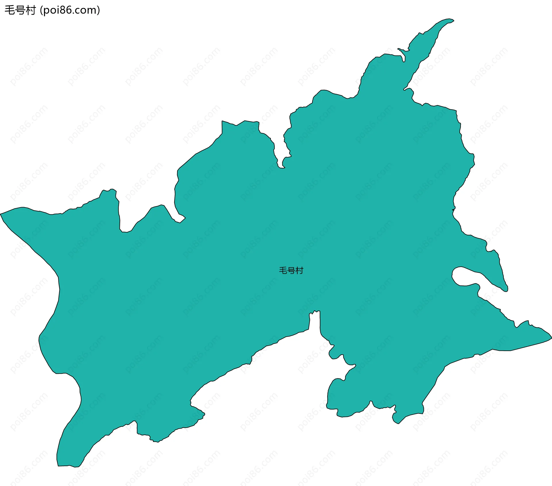 毛号村边界地图