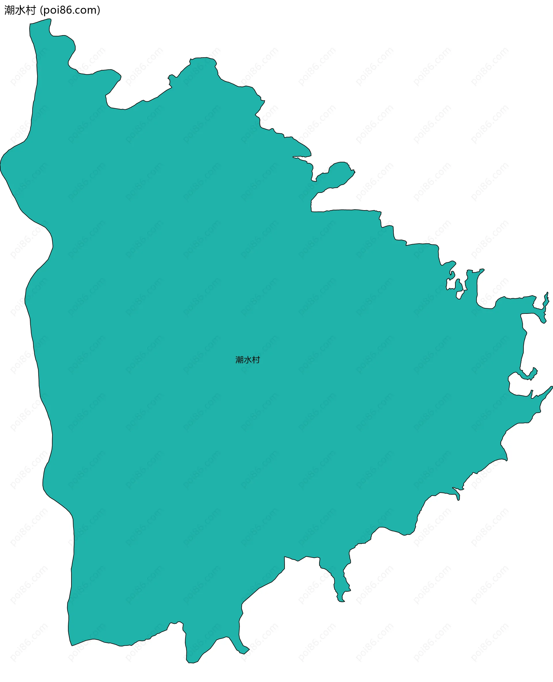 潮水村边界地图