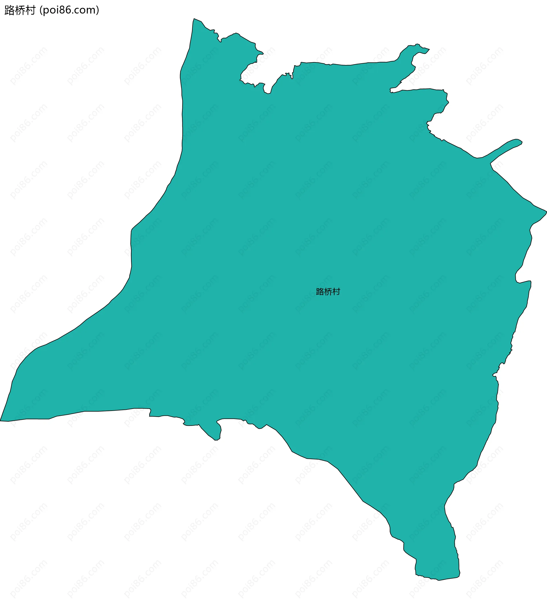 路桥村边界地图
