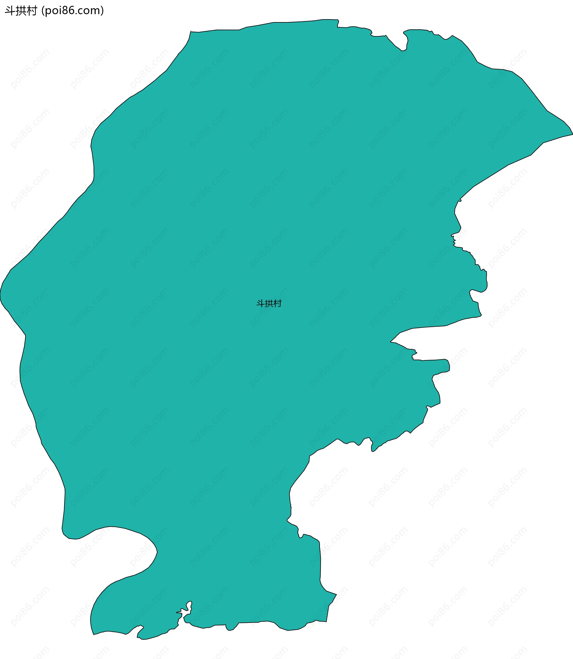 斗拱村边界地图