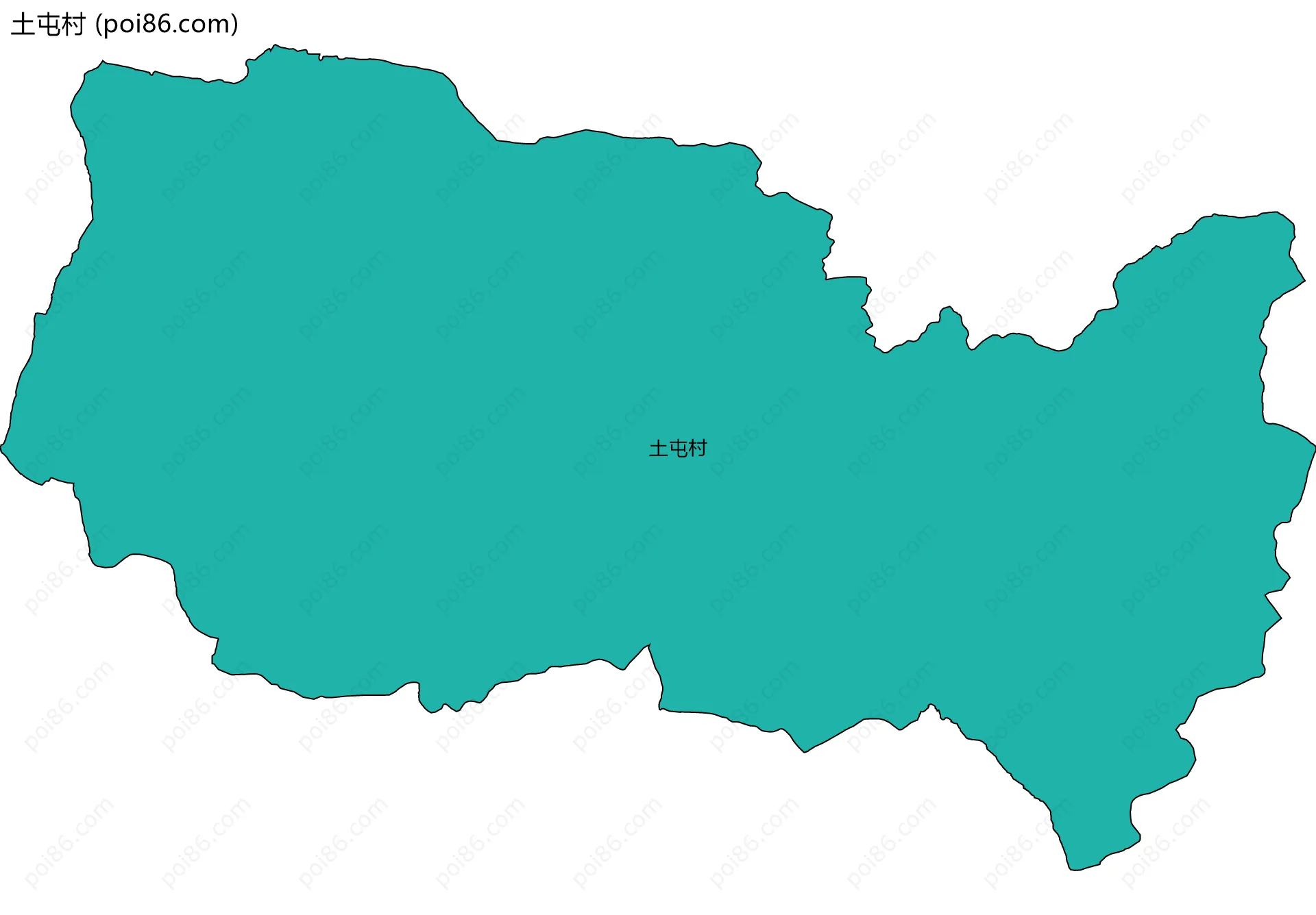 土屯村边界地图