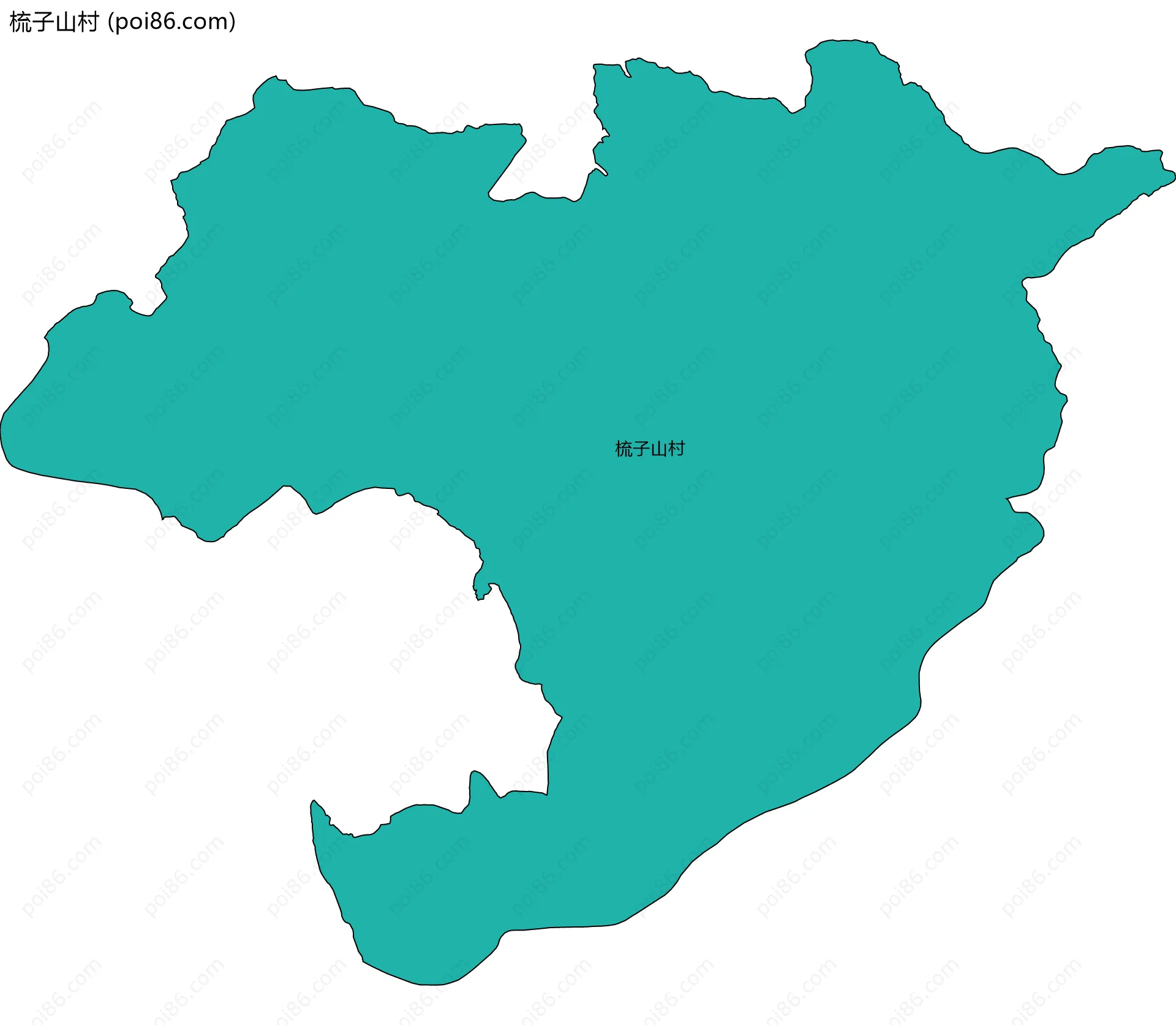 梳子山村边界地图