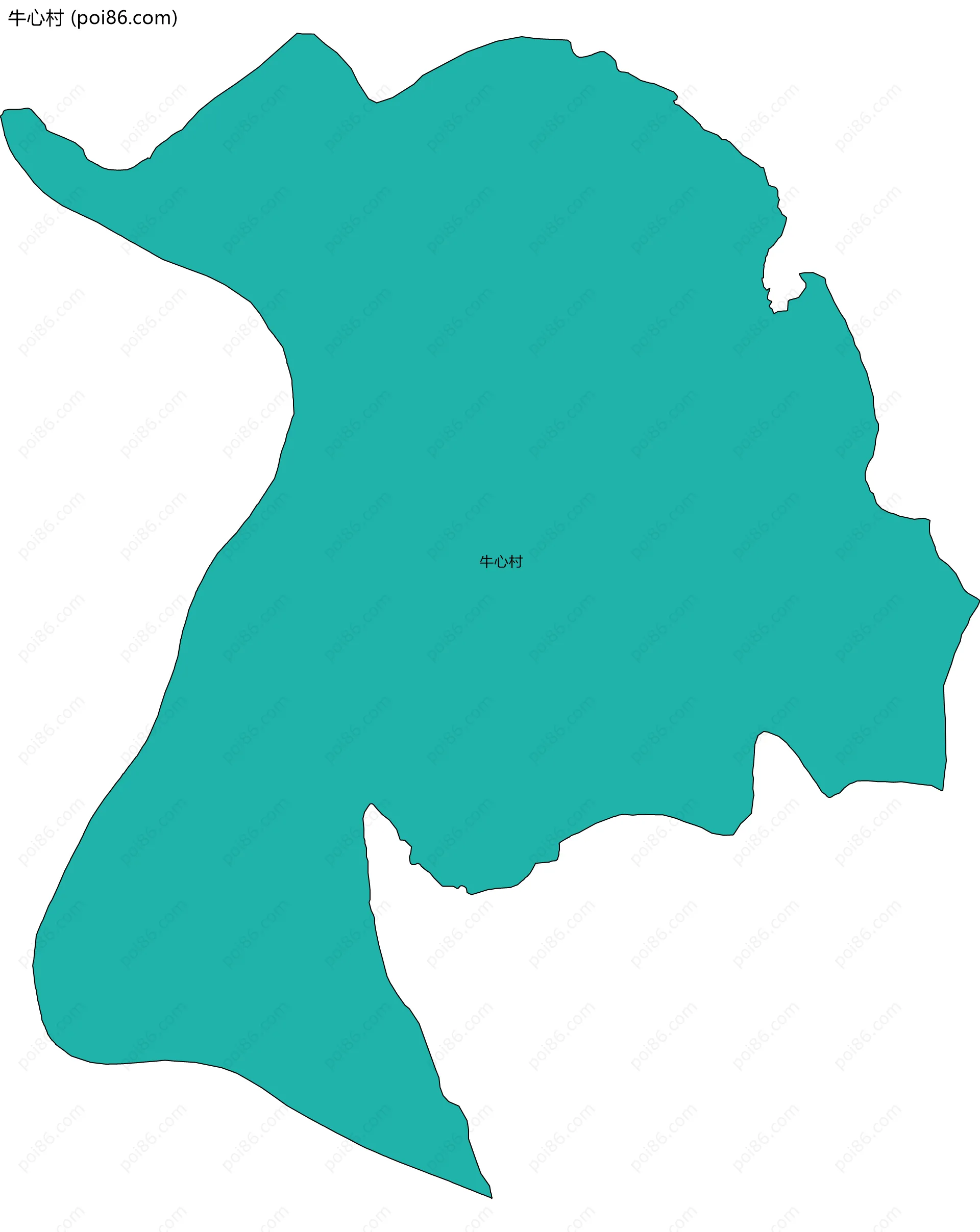 牛心村边界地图