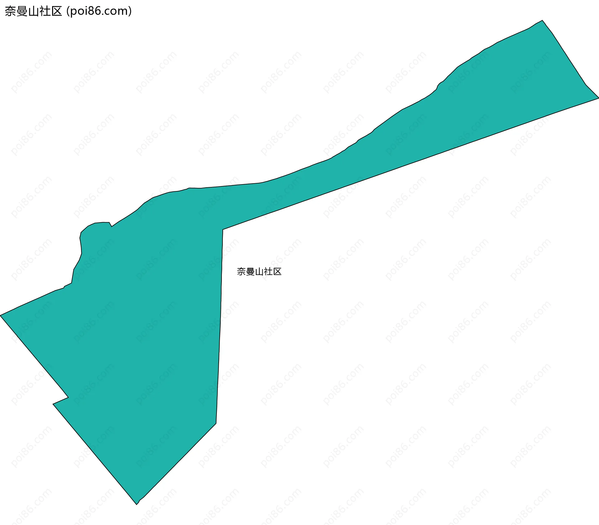 奈曼山社区边界地图