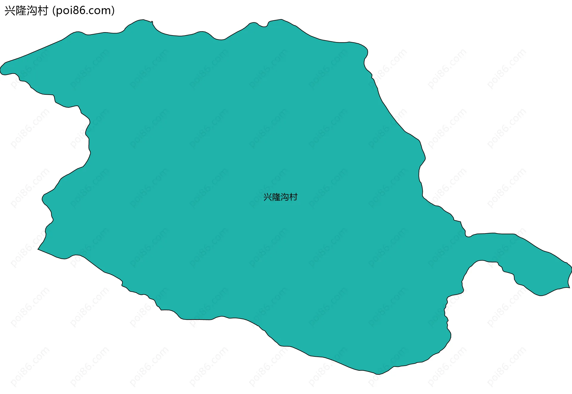 兴隆沟村边界地图