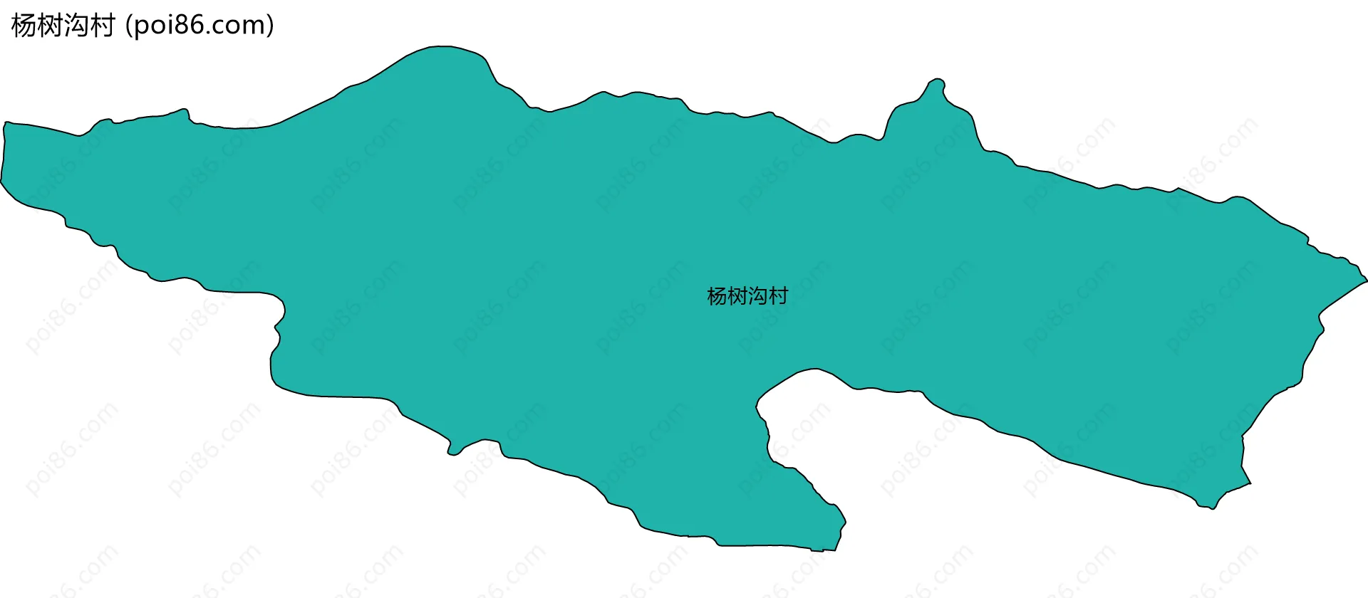 杨树沟村边界地图