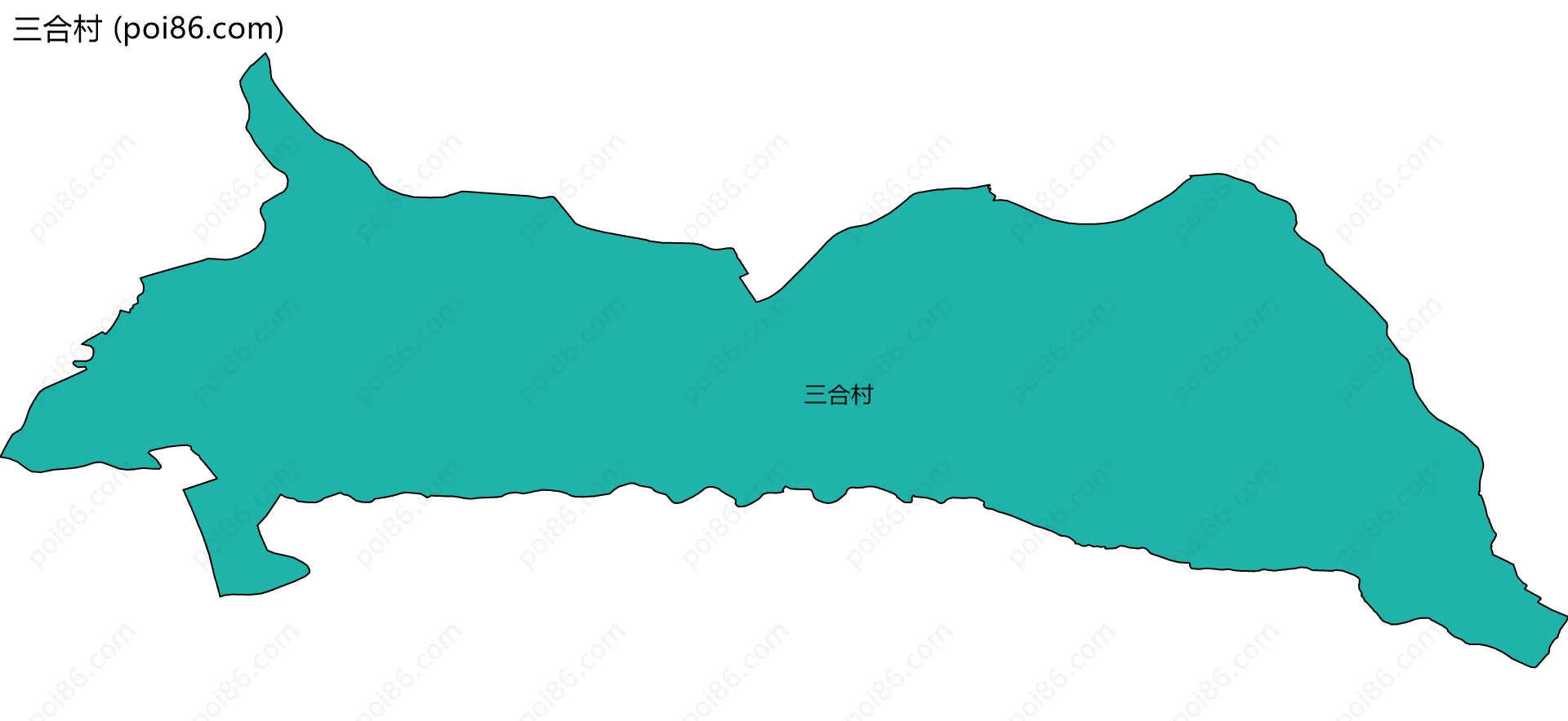 三合村边界地图