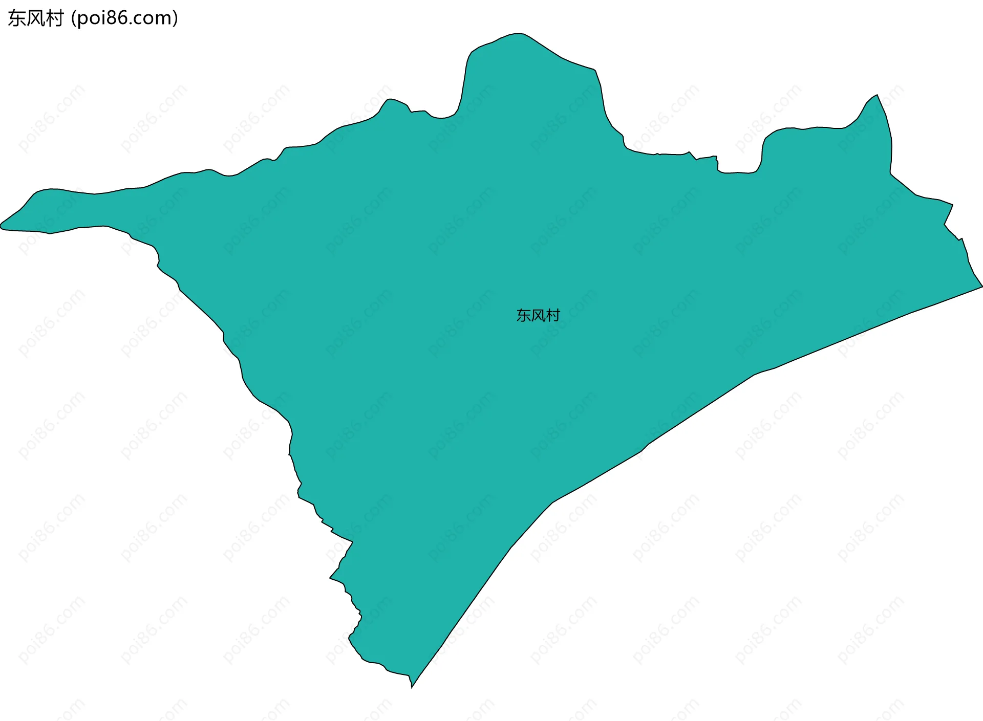 东风村边界地图