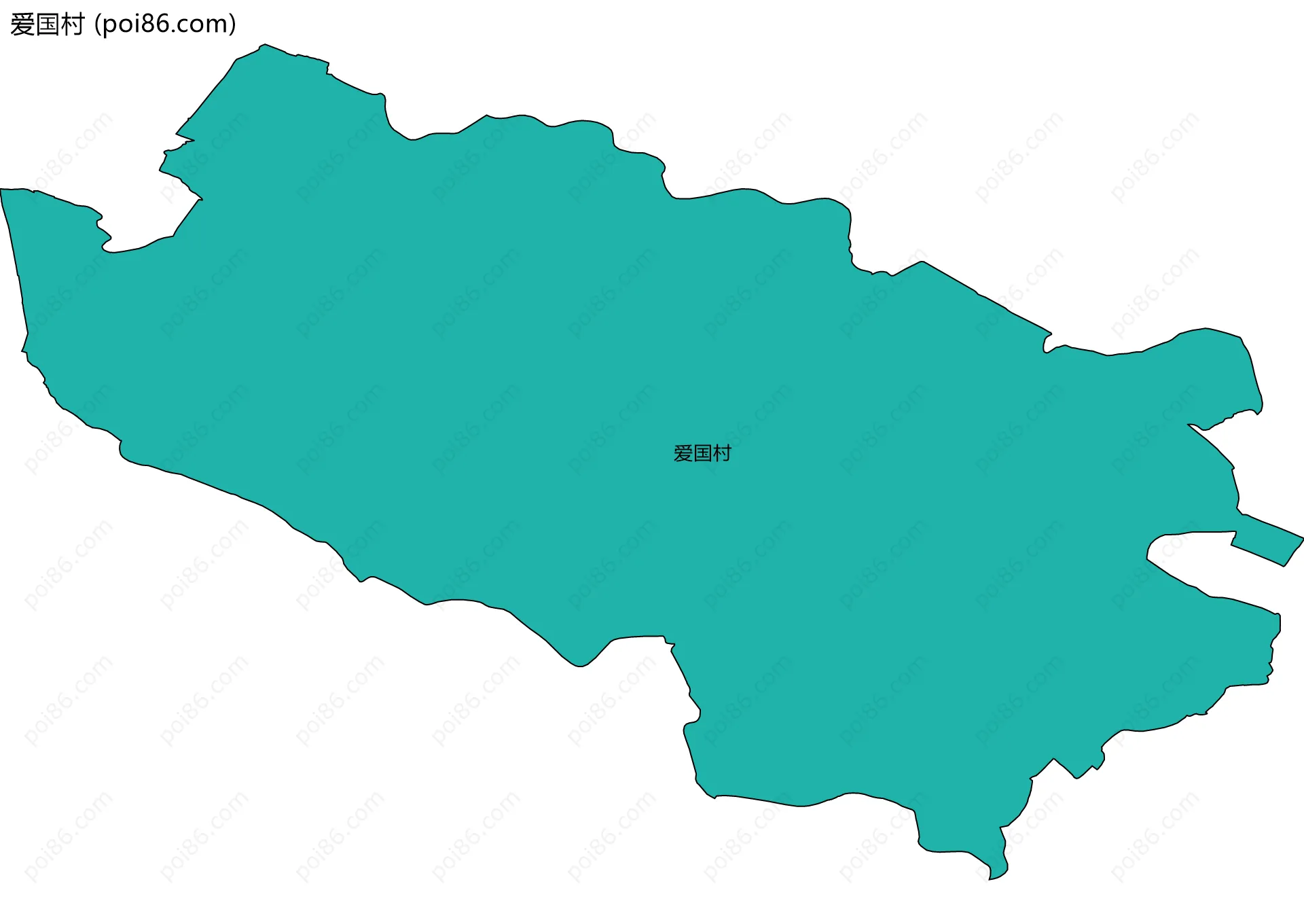 爱国村边界地图
