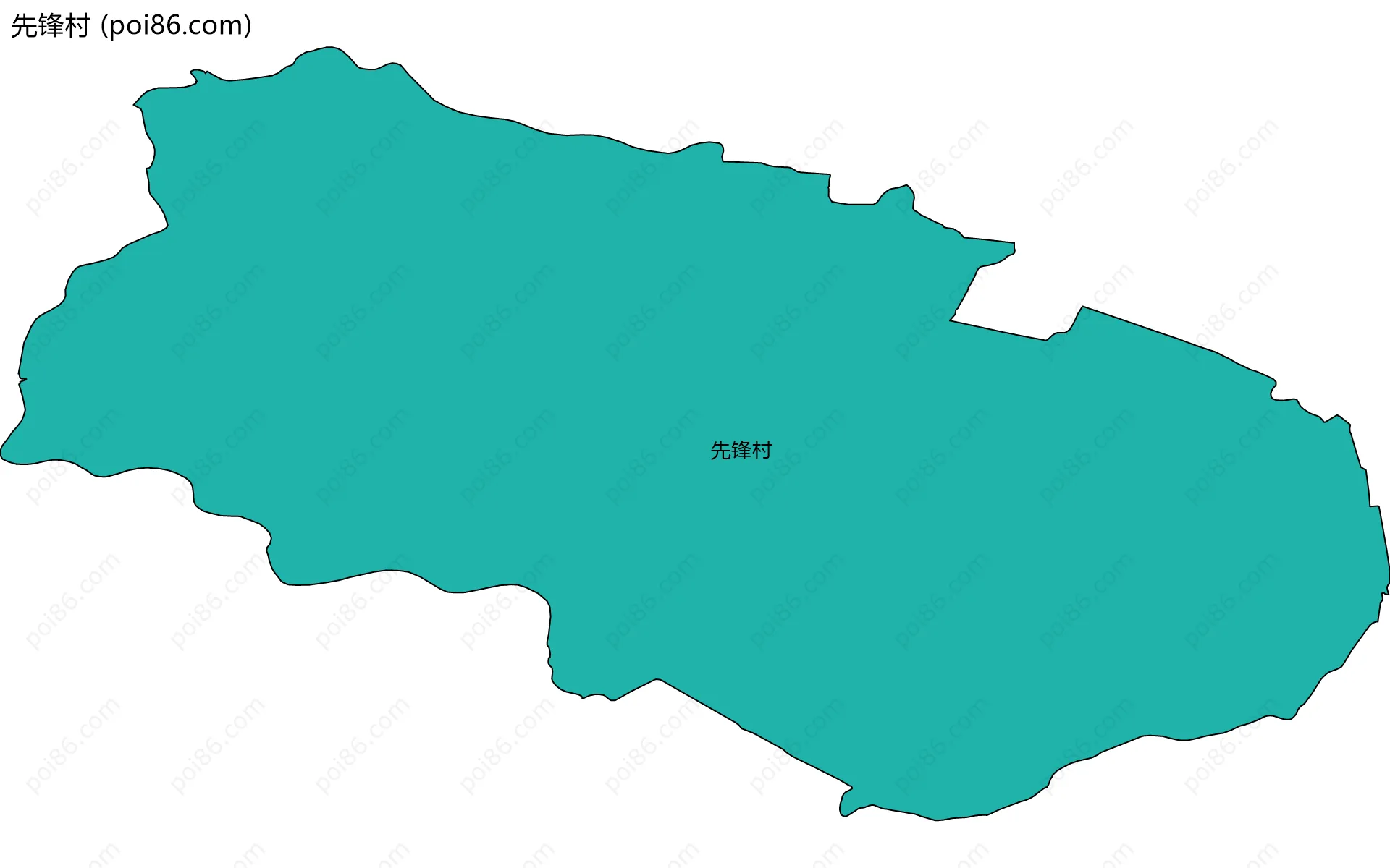 先锋村边界地图