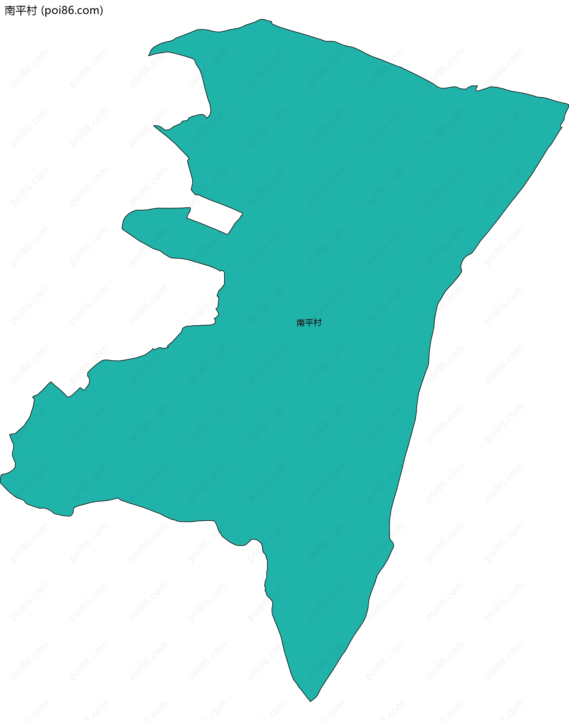 南平村边界地图