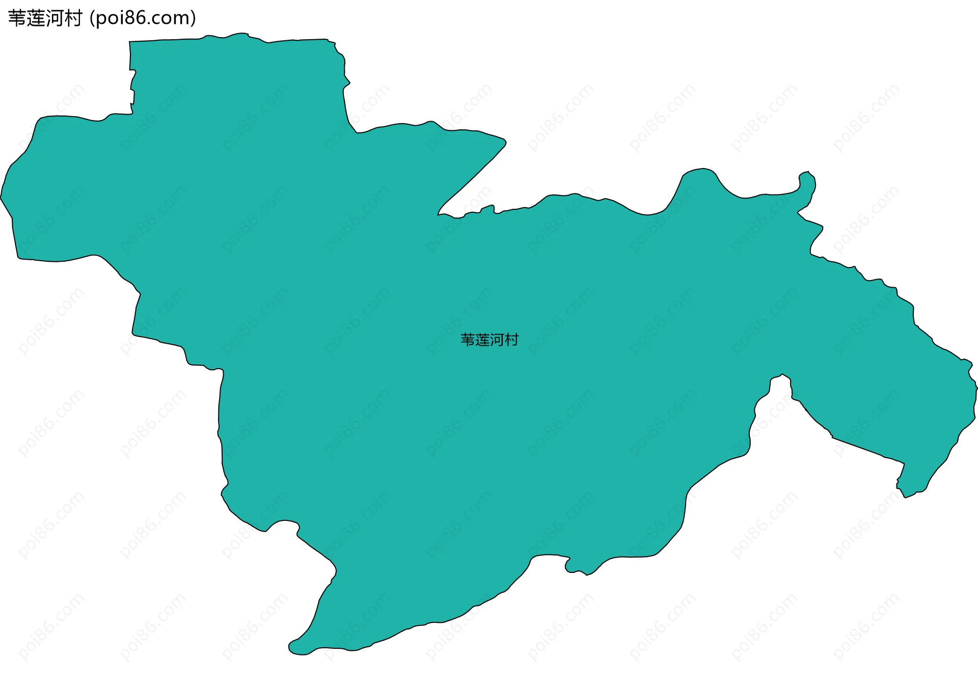 苇莲河村边界地图