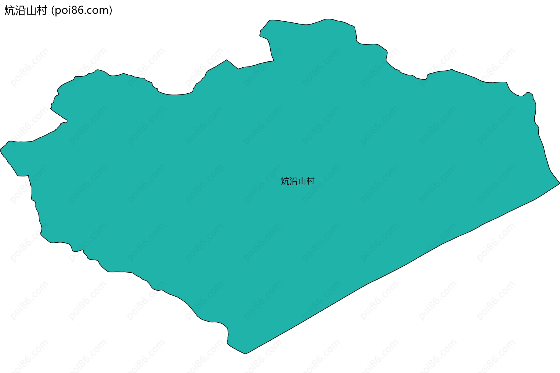 炕沿山村边界地图