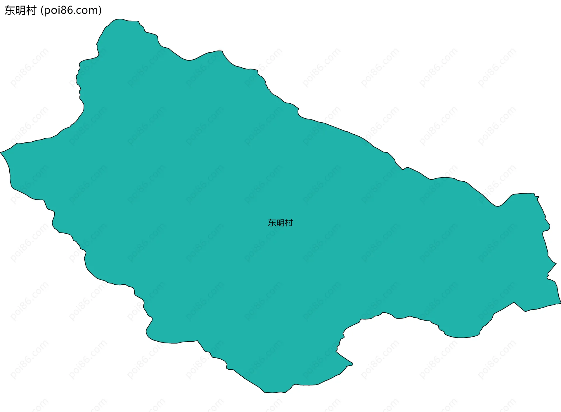 东明村边界地图