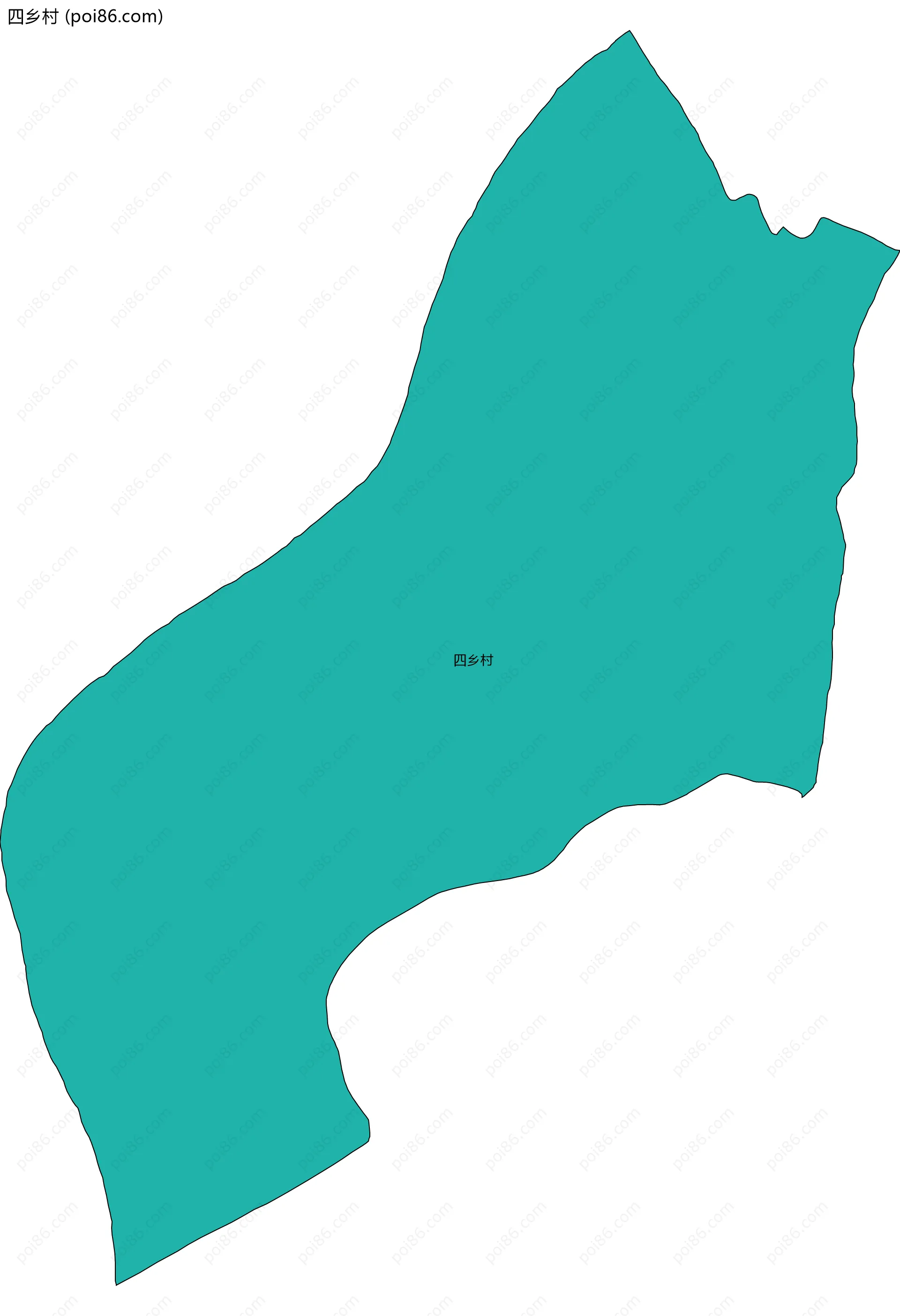 四乡村边界地图