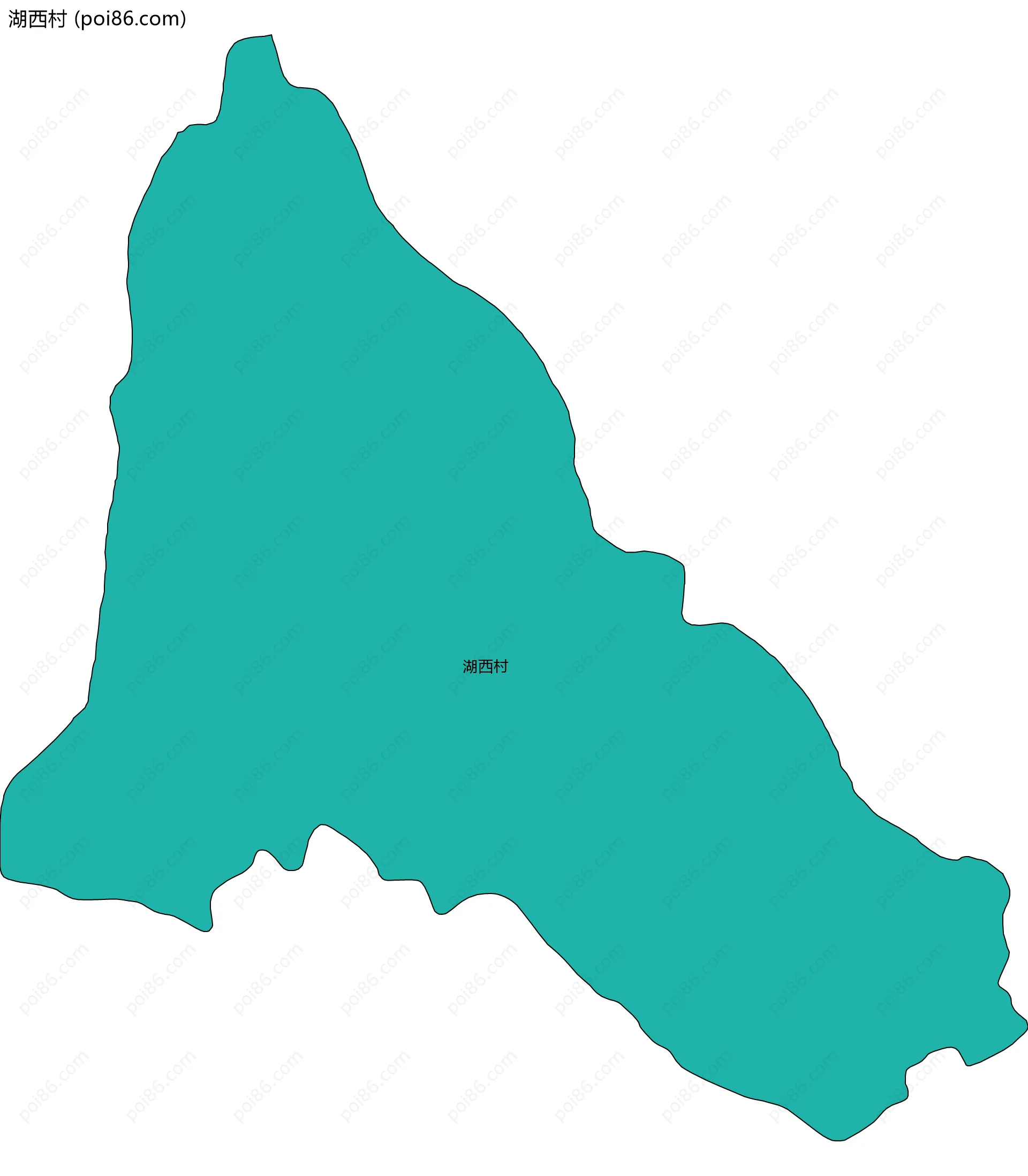 湖西村边界地图