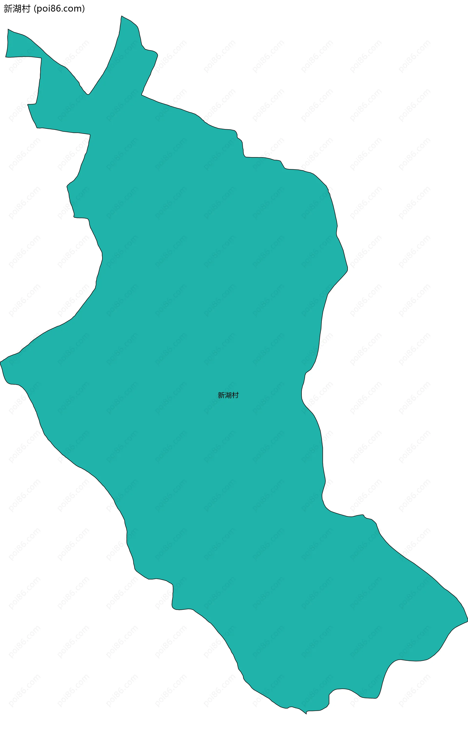 新湖村边界地图