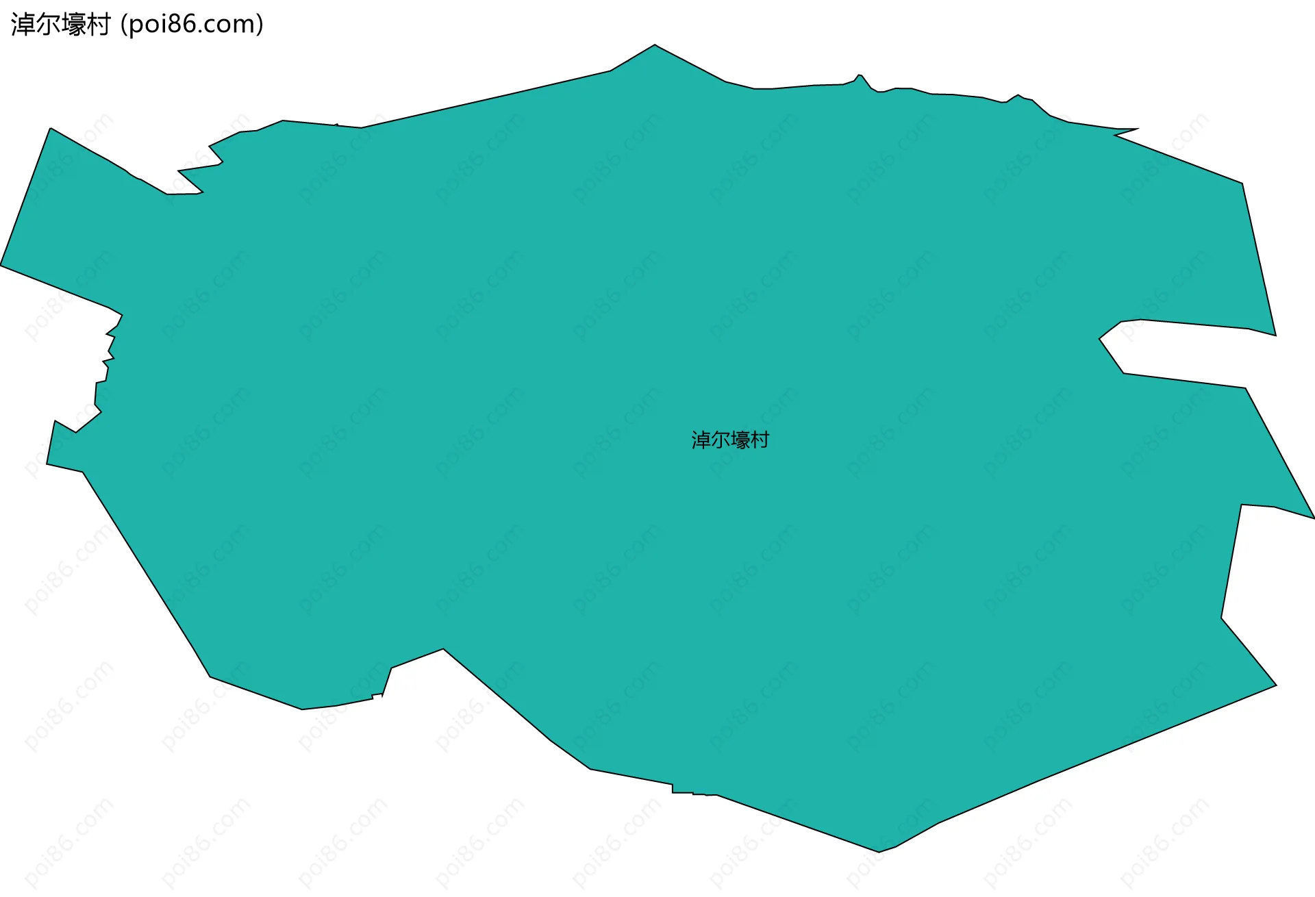淖尔壕村边界地图