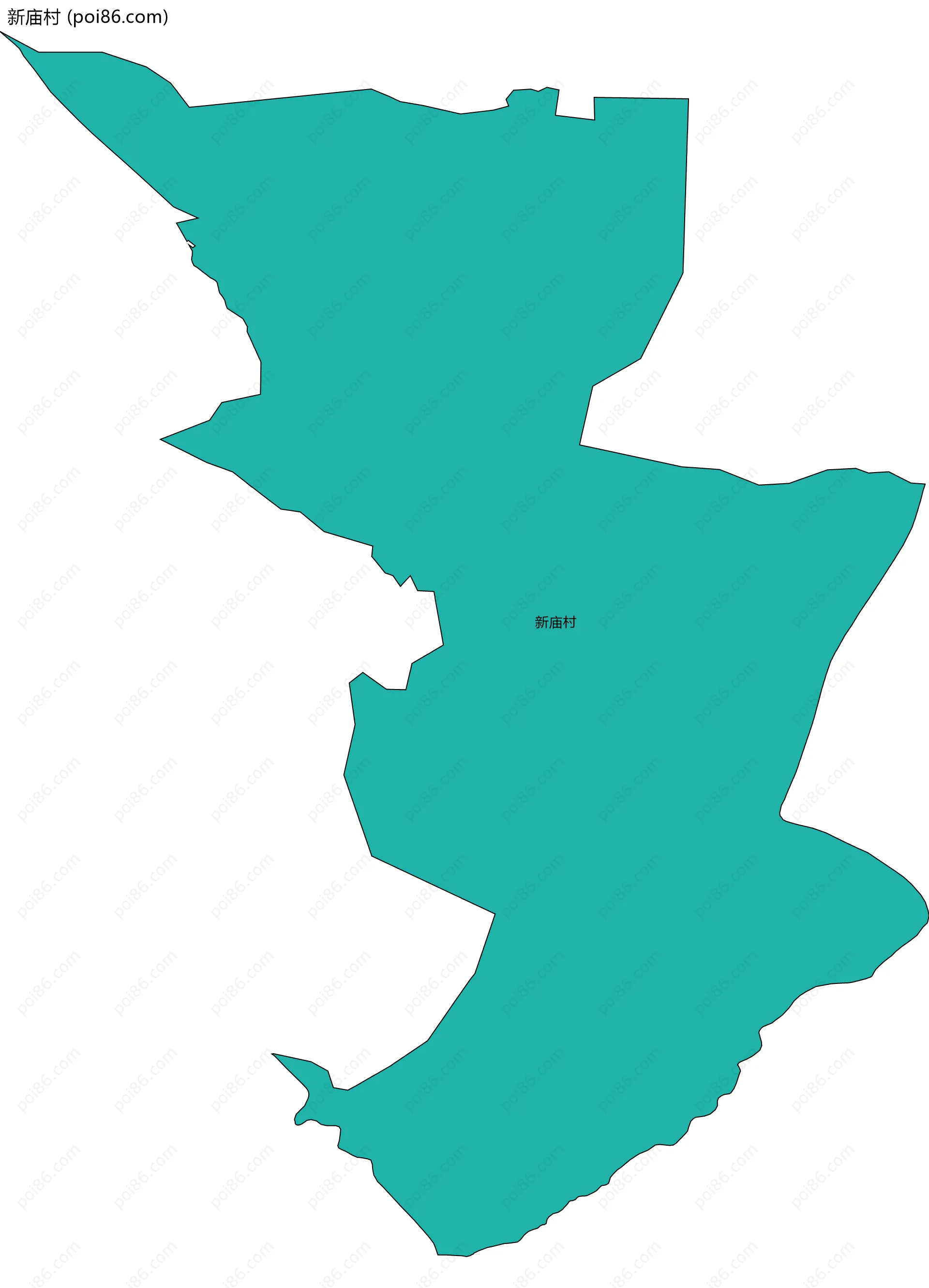 新庙村边界地图