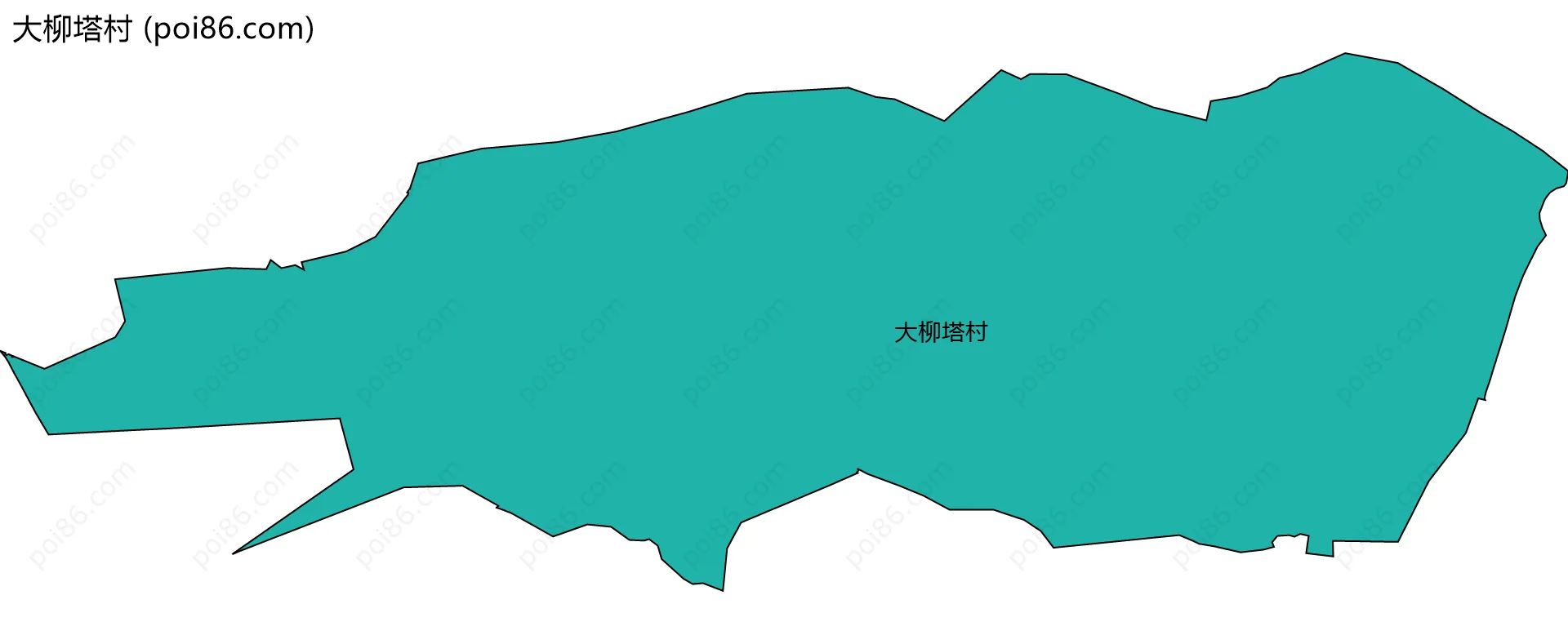 大柳塔村边界地图