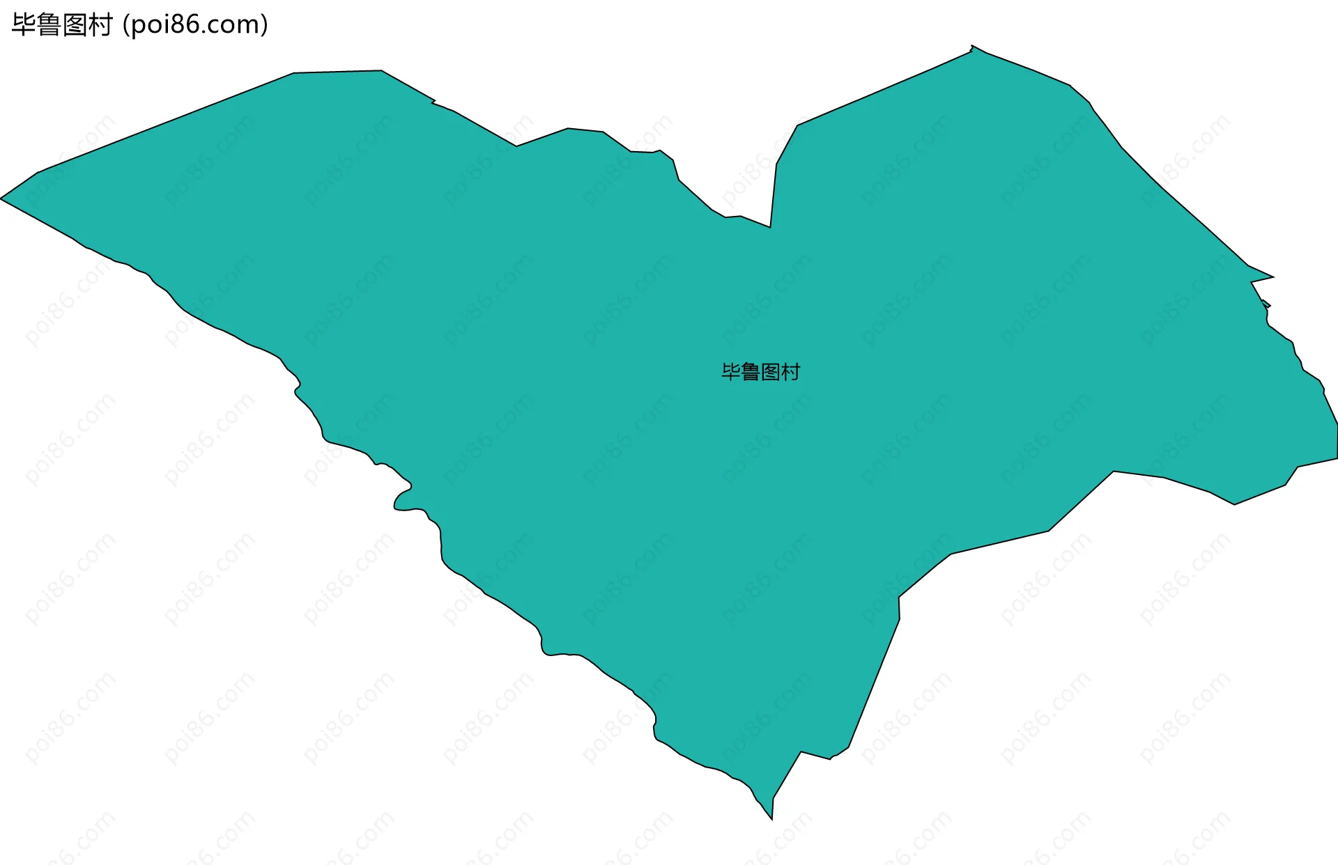 毕鲁图村边界地图