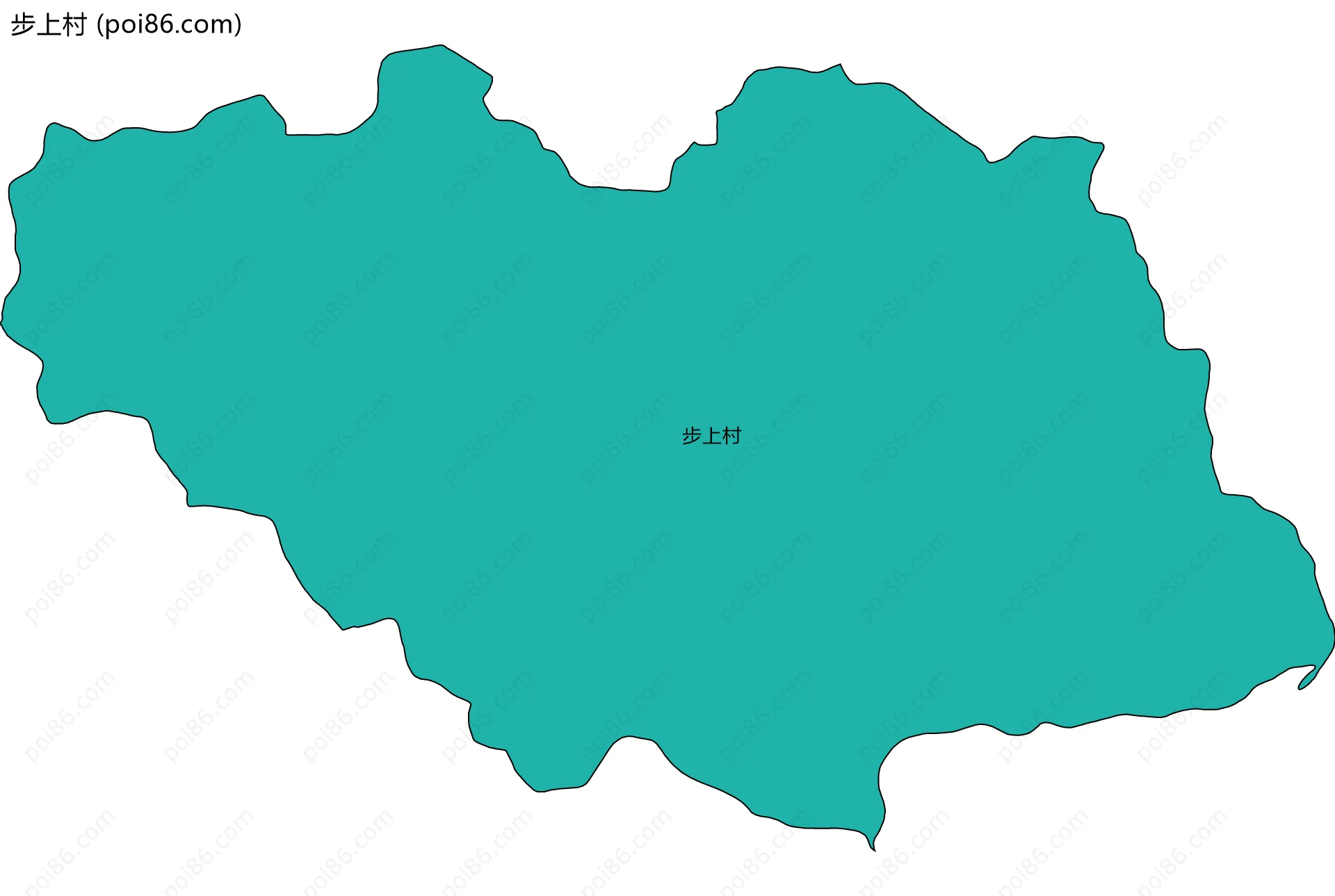 步上村边界地图