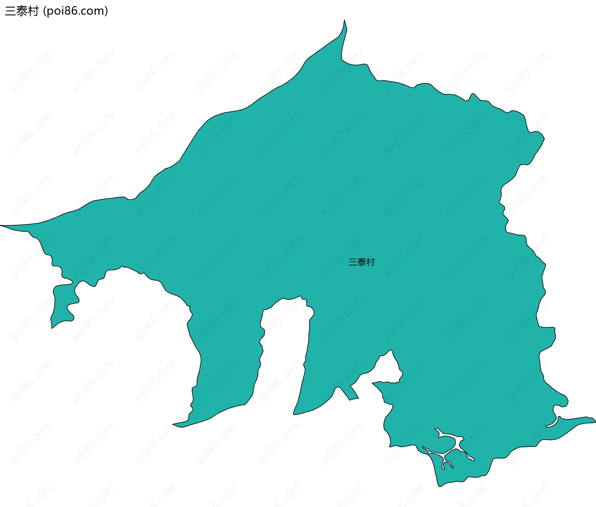 三泰村边界地图