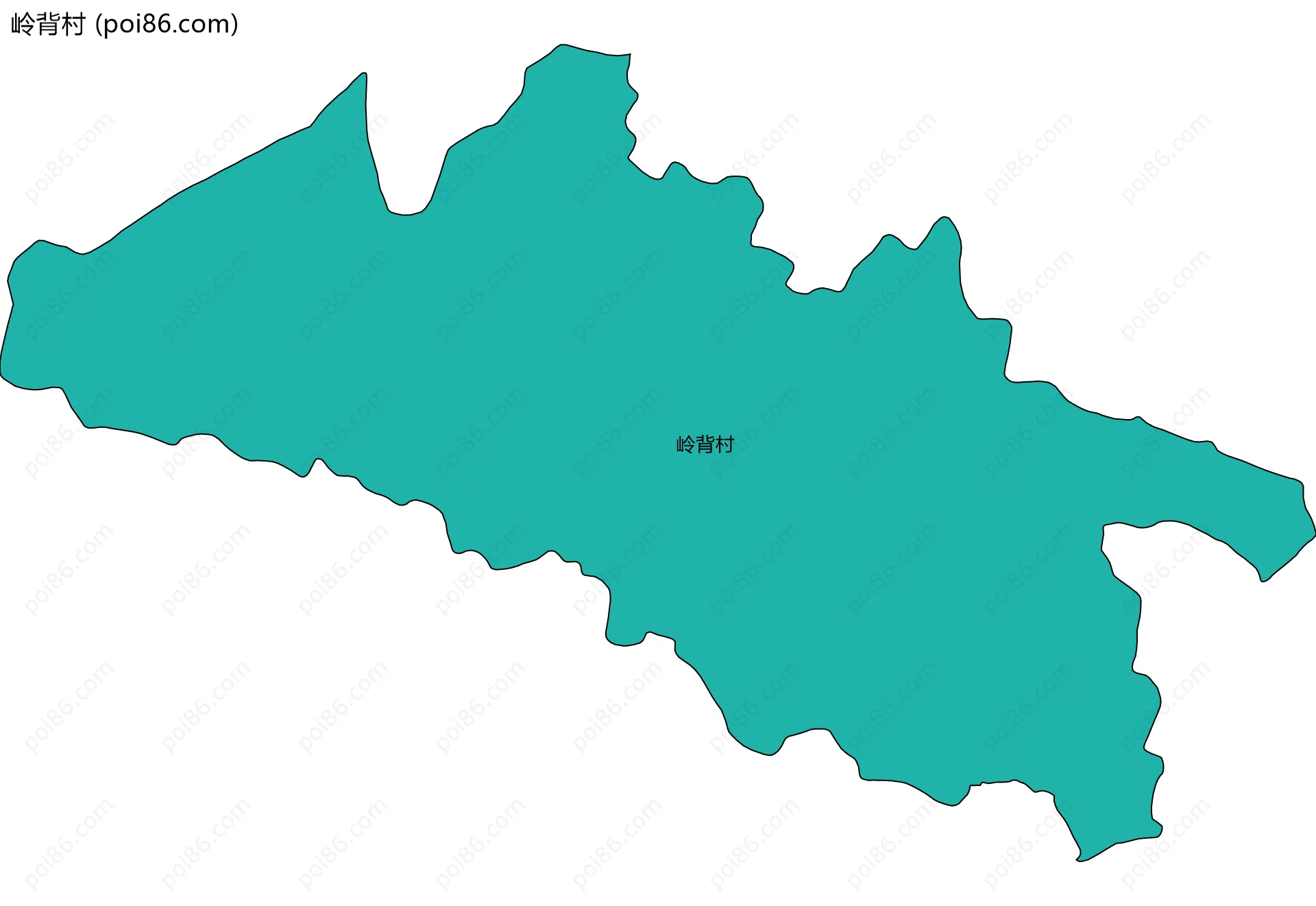 岭背村边界地图