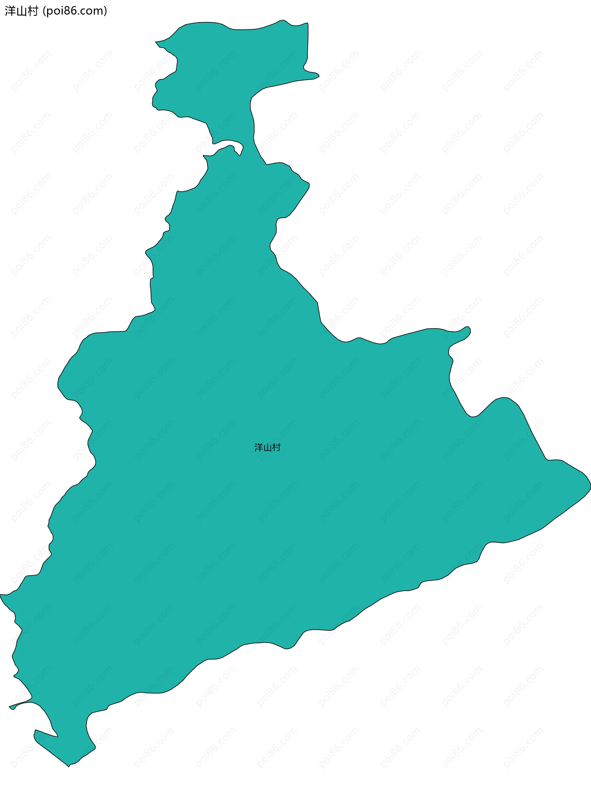 洋山村边界地图