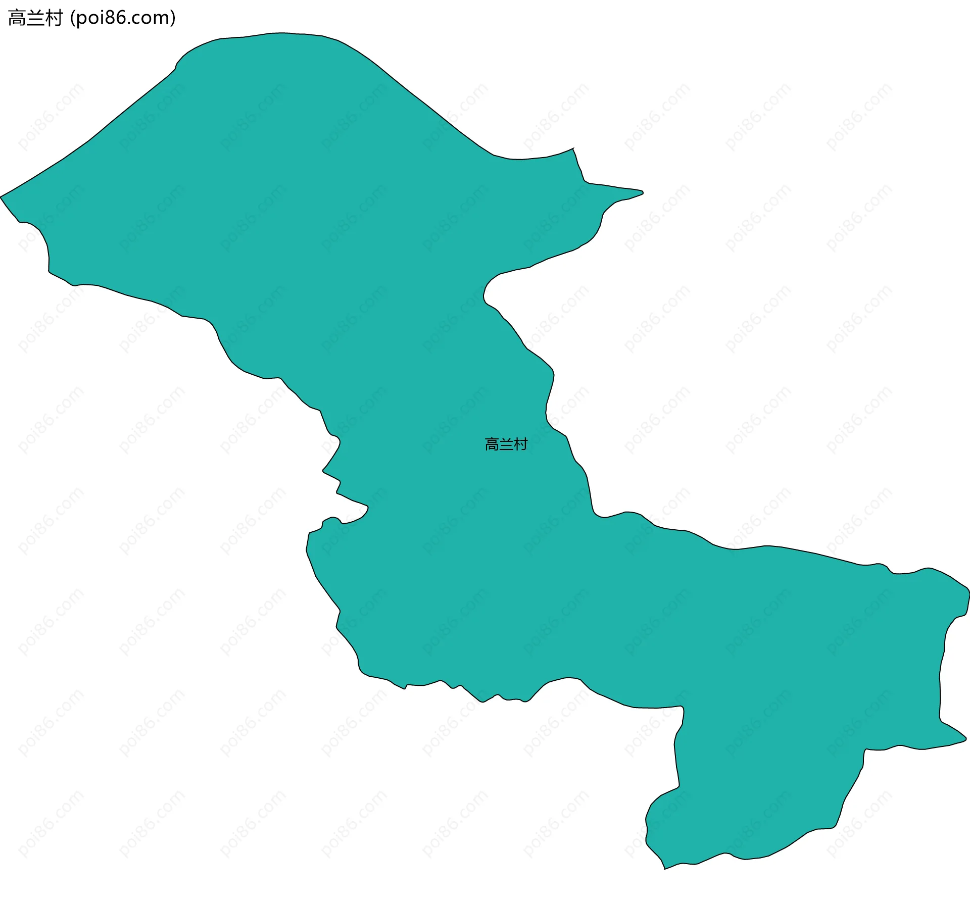 高兰村边界地图