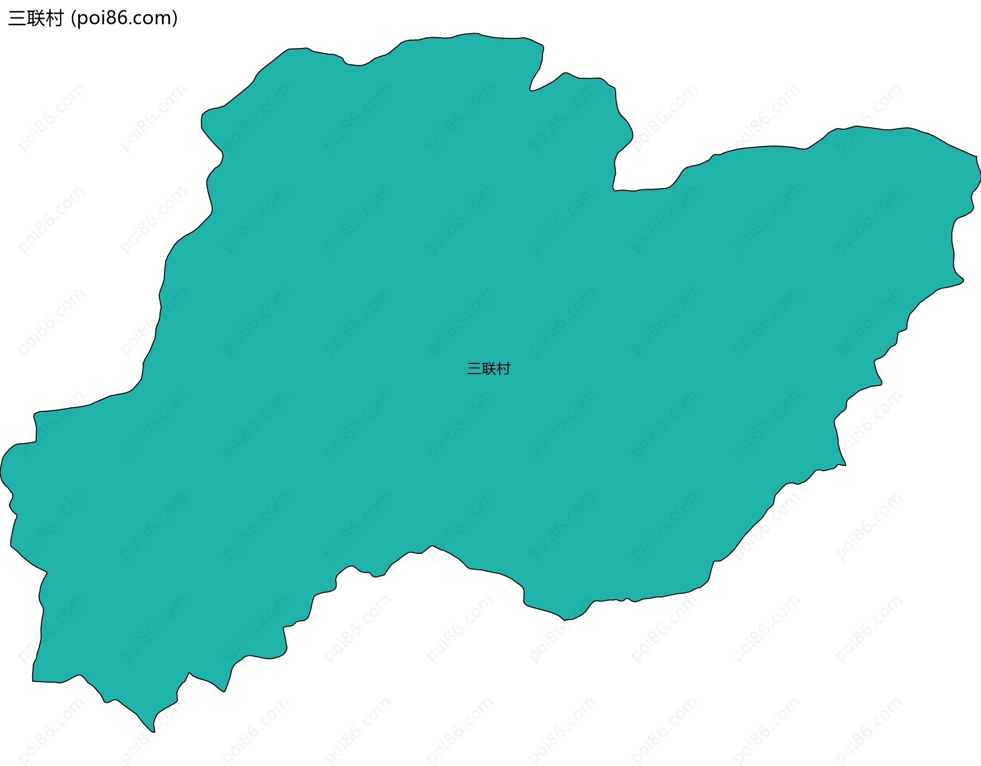 三联村边界地图