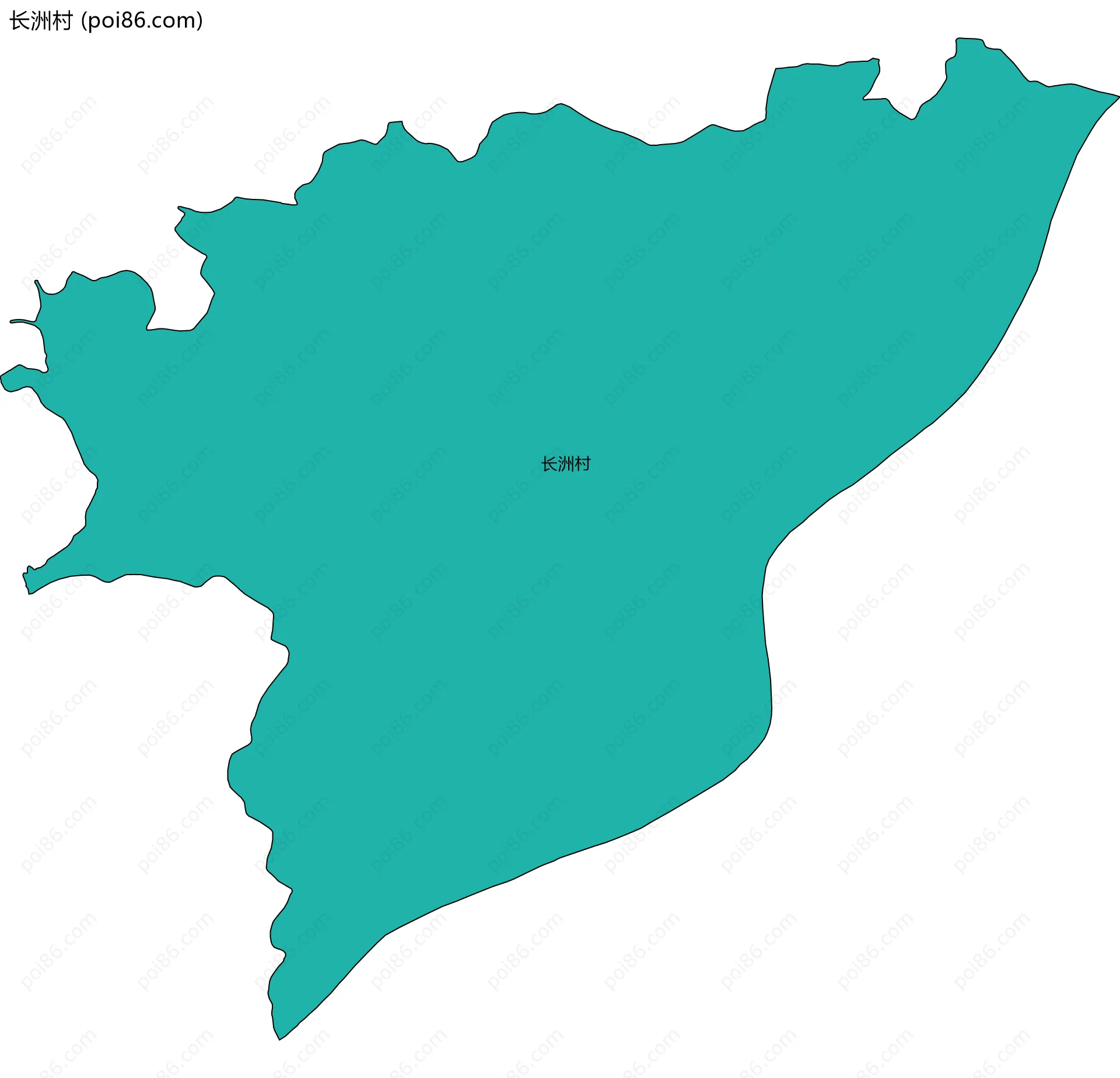 长洲村边界地图