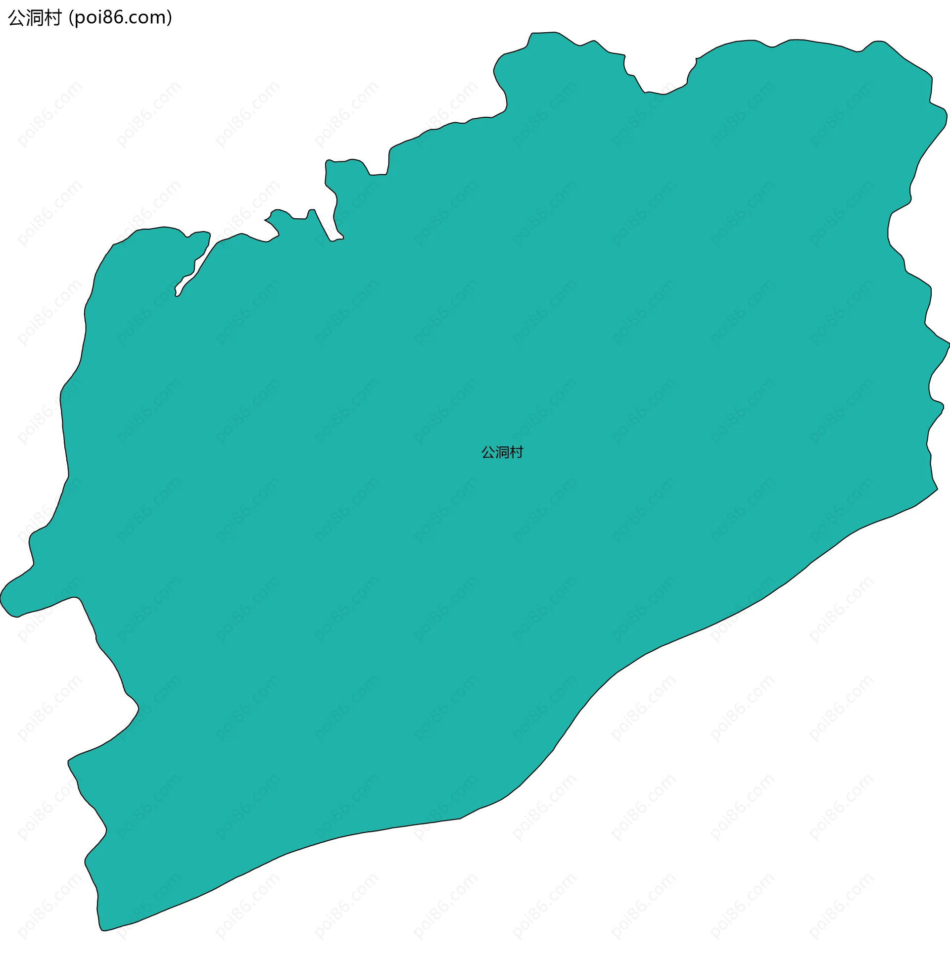 公洞村边界地图