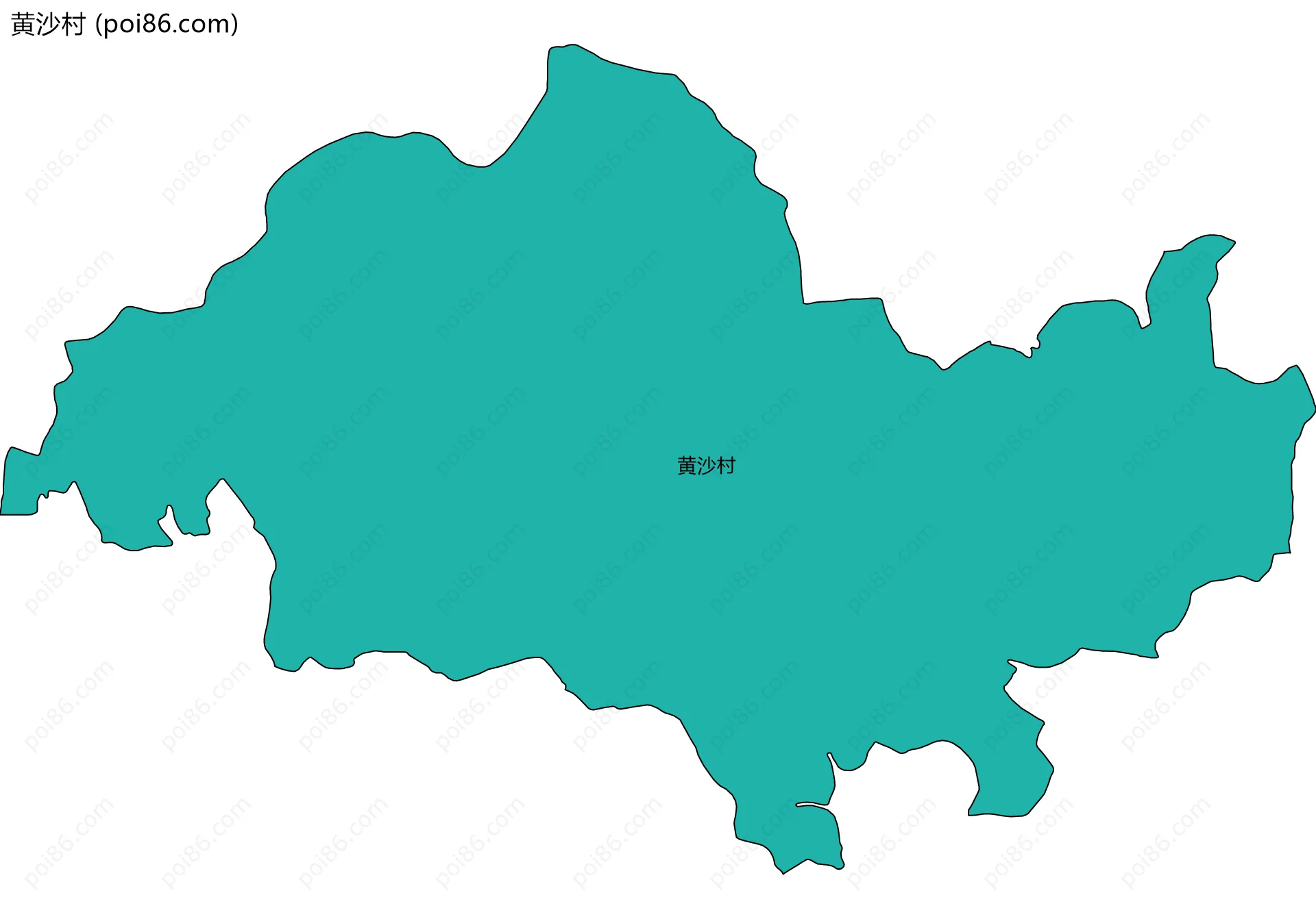黄沙村边界地图