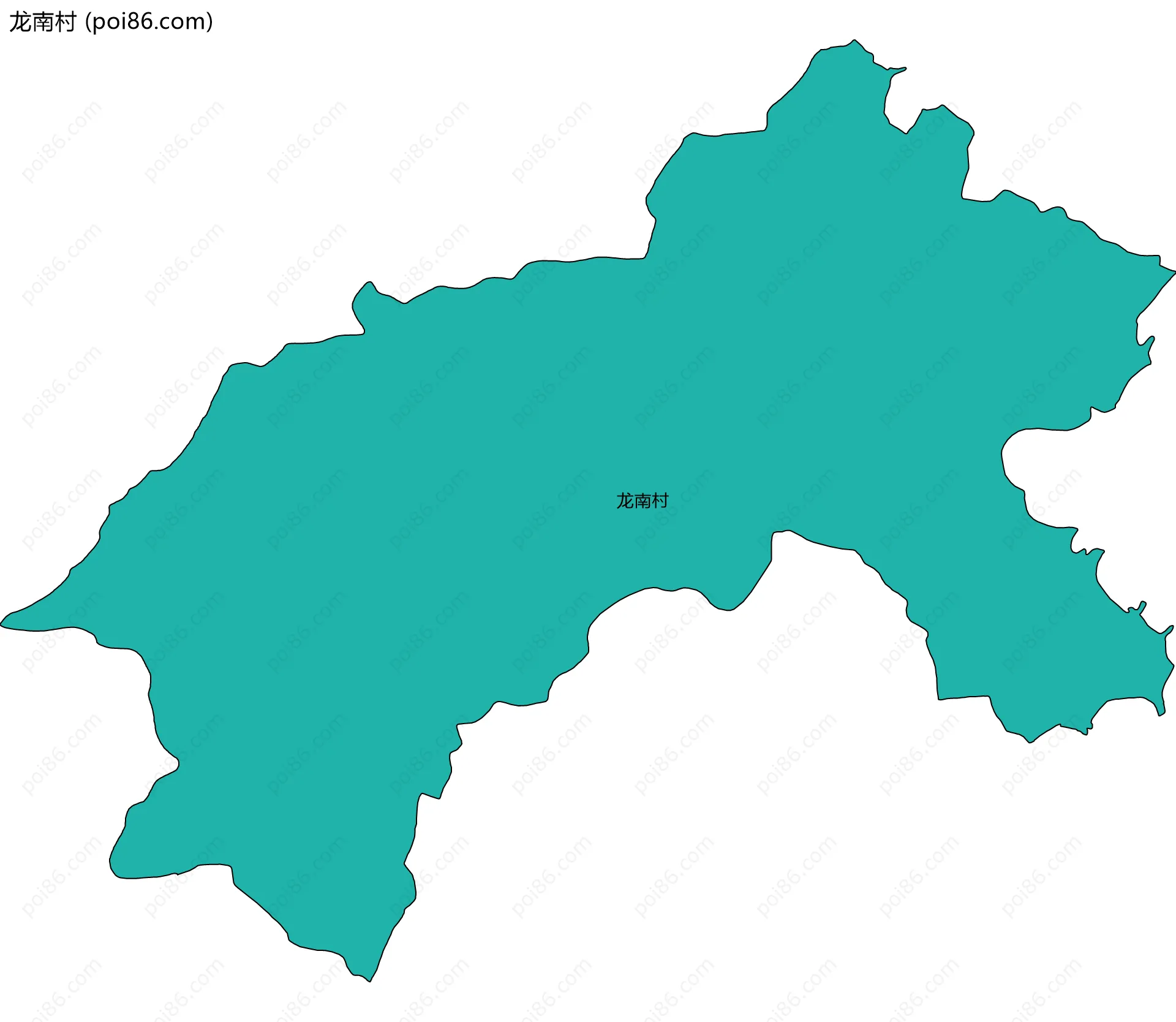 龙南村边界地图