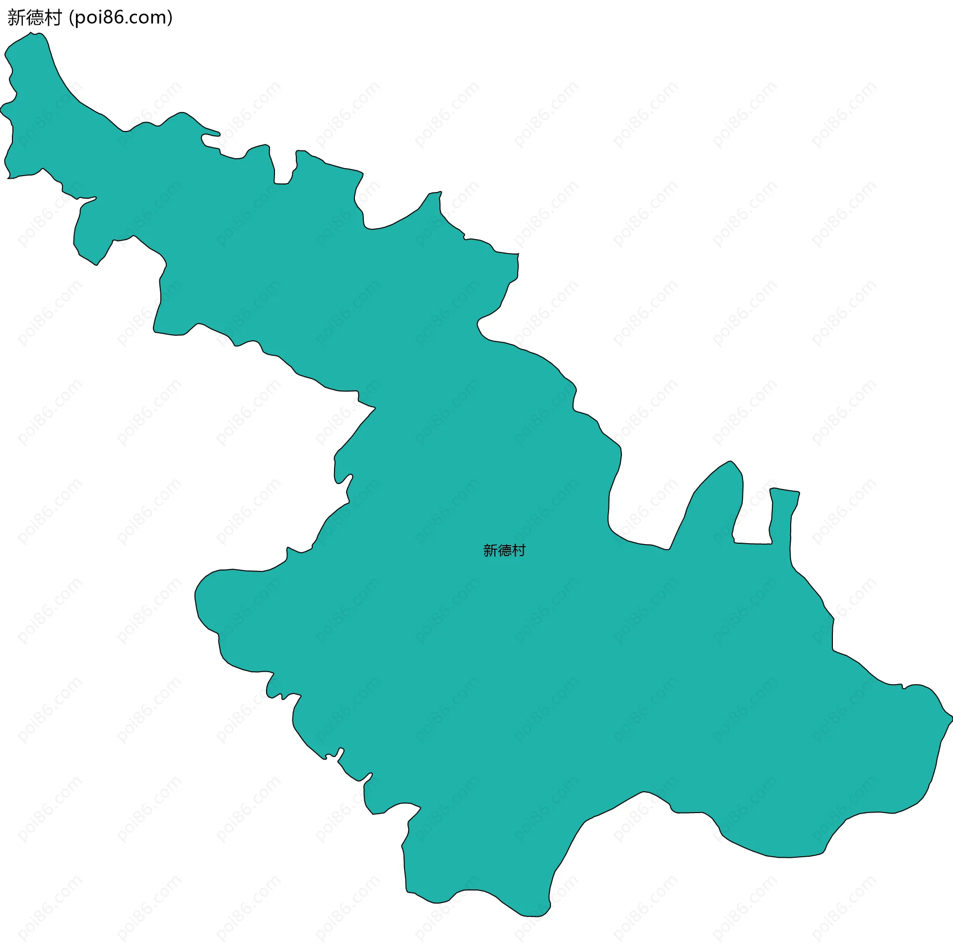 新德村边界地图