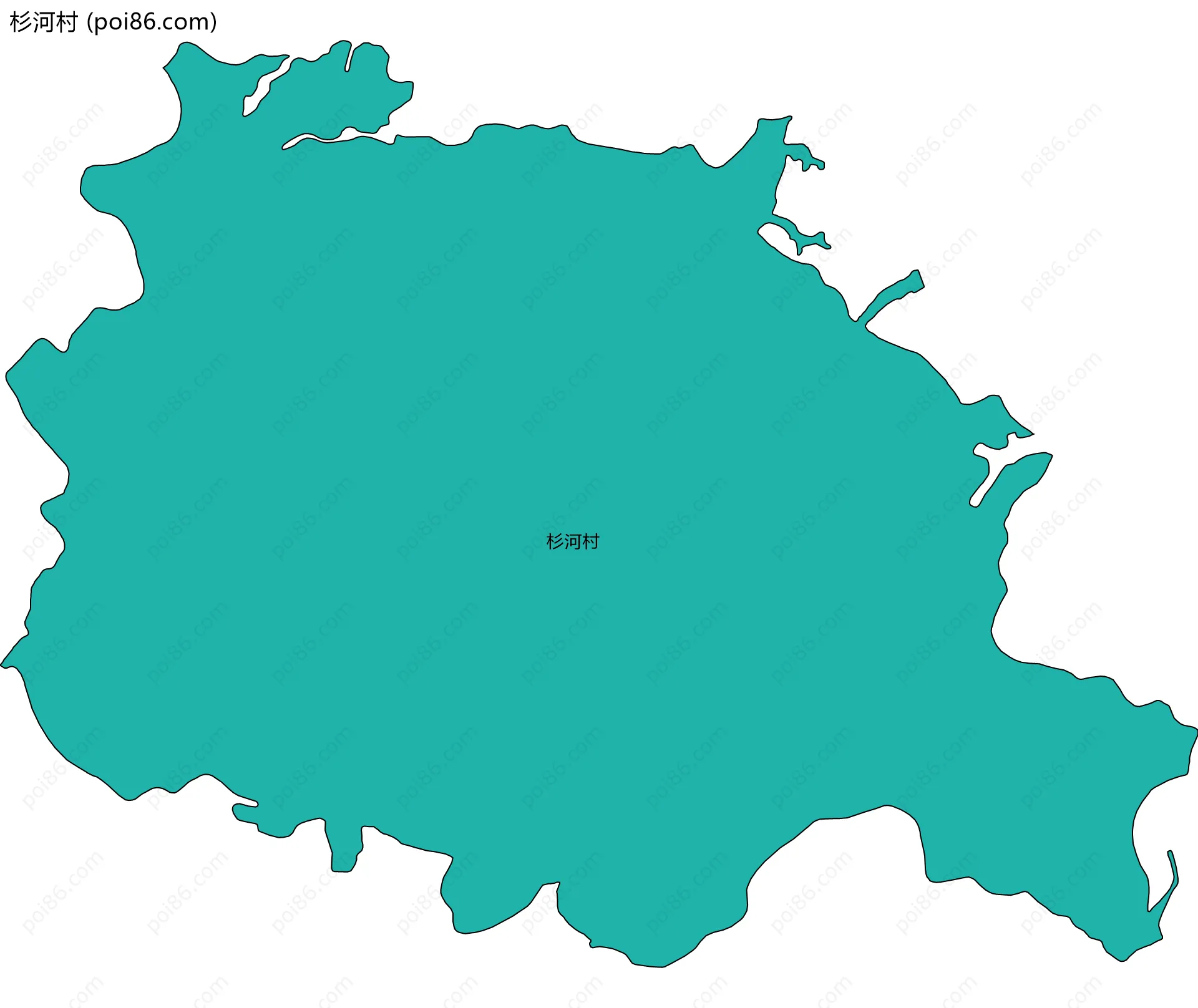 杉河村边界地图