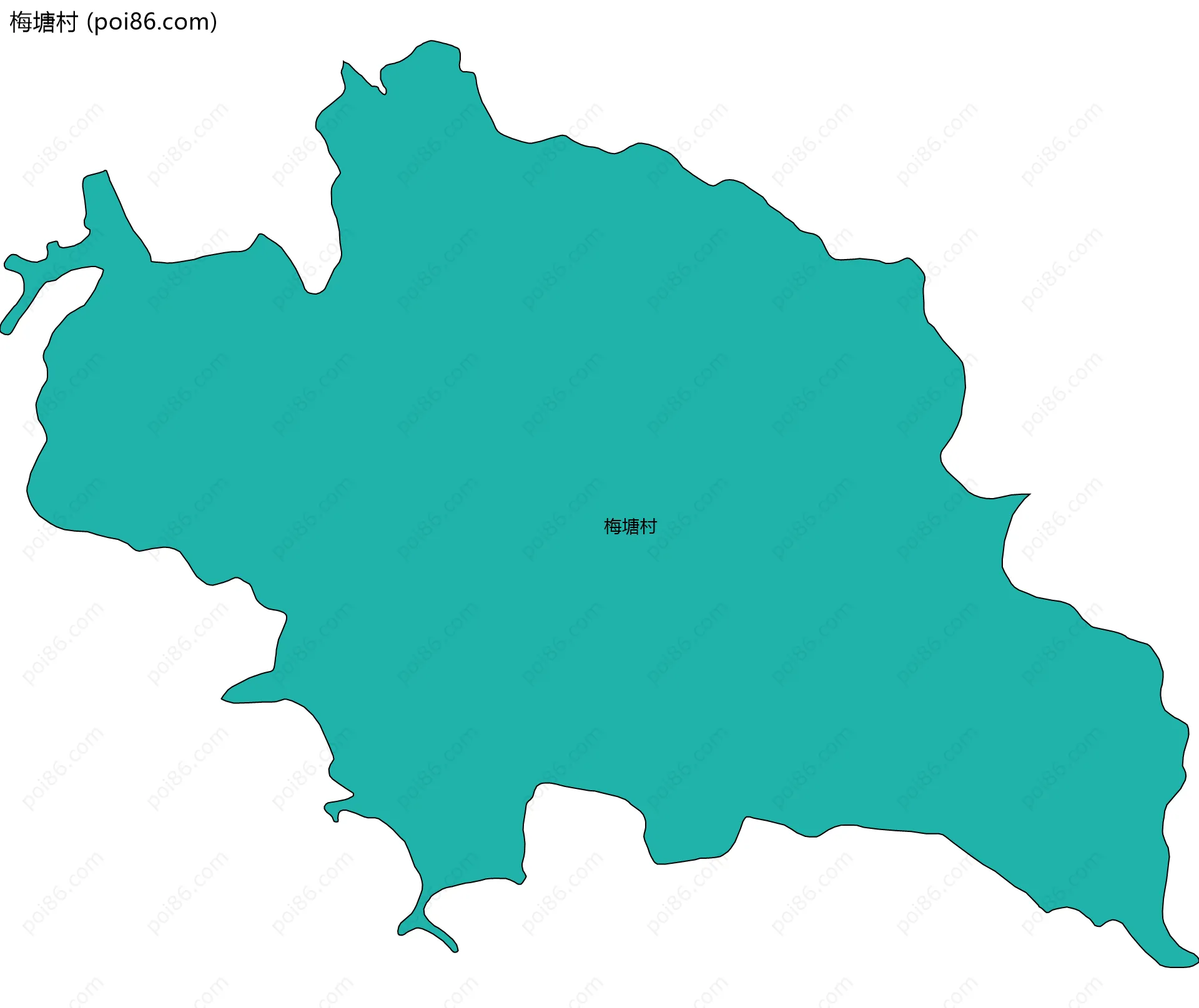 梅塘村边界地图