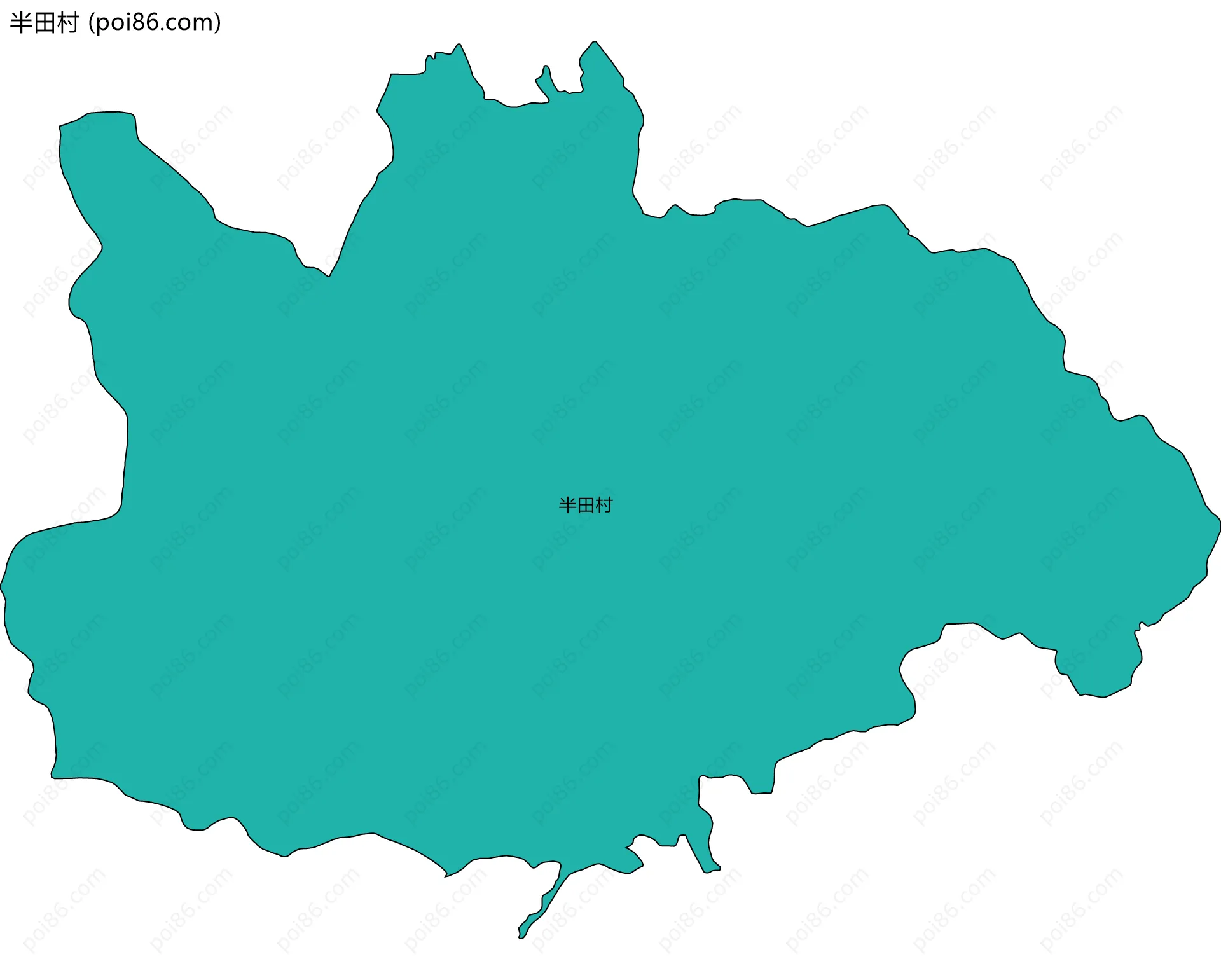 半田村边界地图