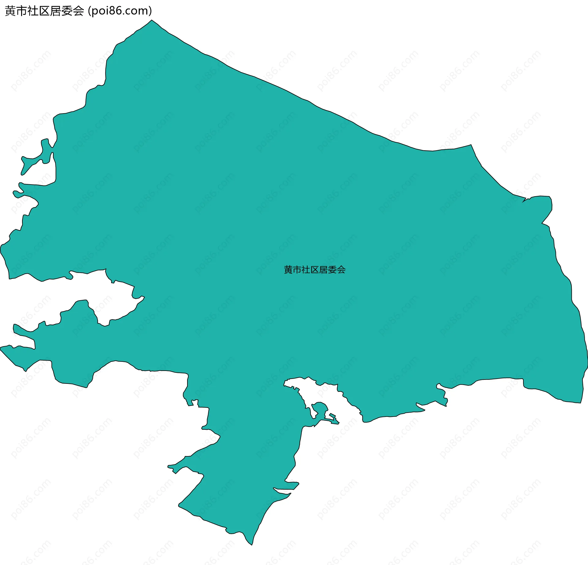 黄市社区居委会边界地图