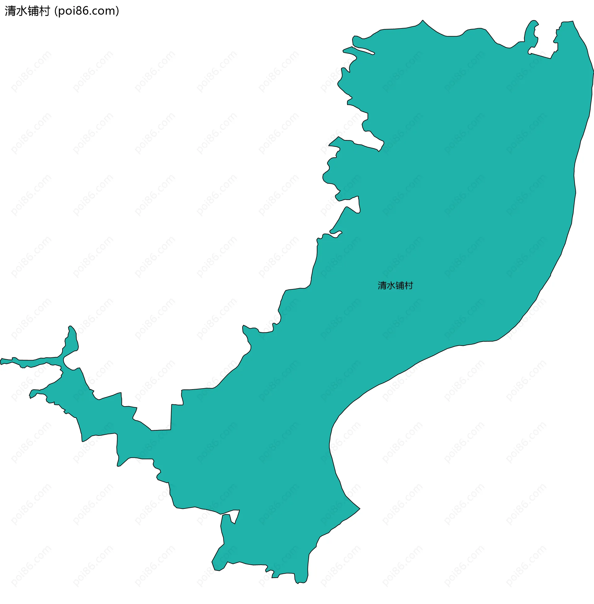 清水铺村边界地图