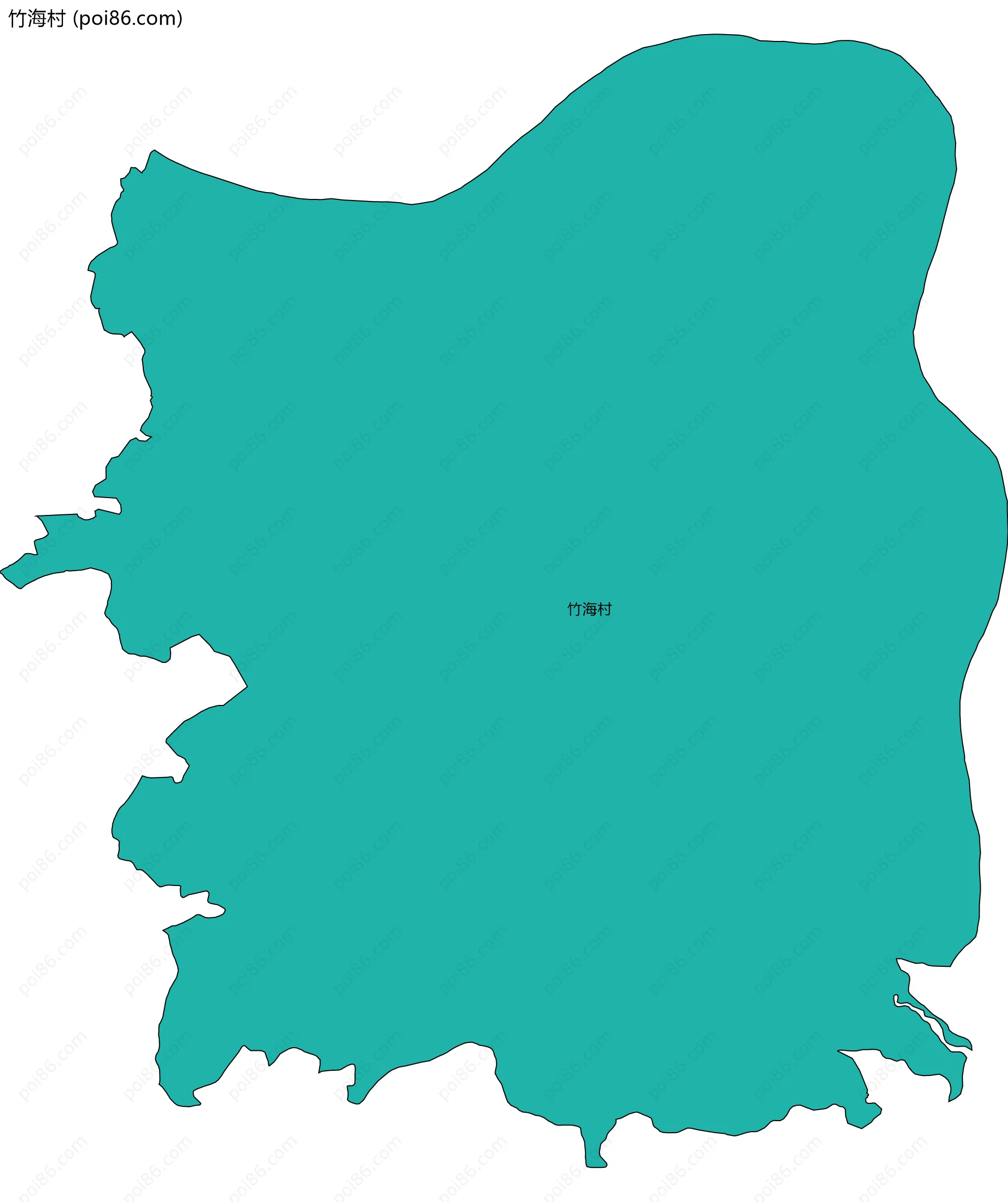 竹海村边界地图