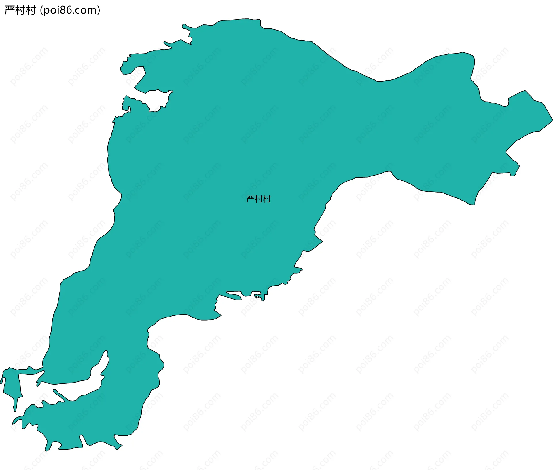 严村村边界地图