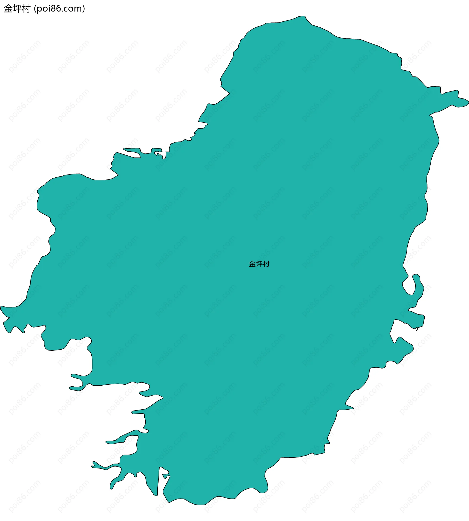 金坪村边界地图