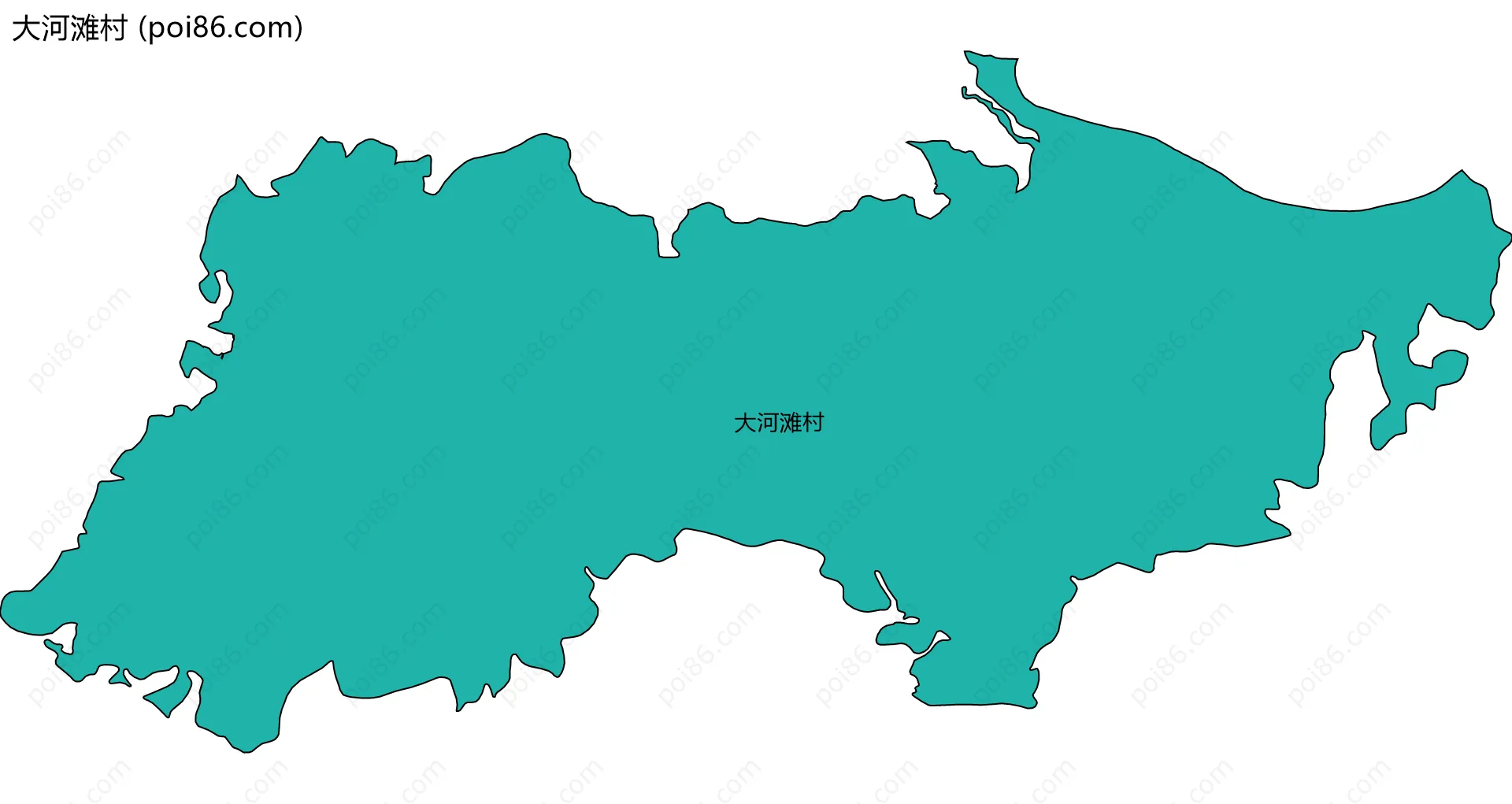 大河滩村边界地图