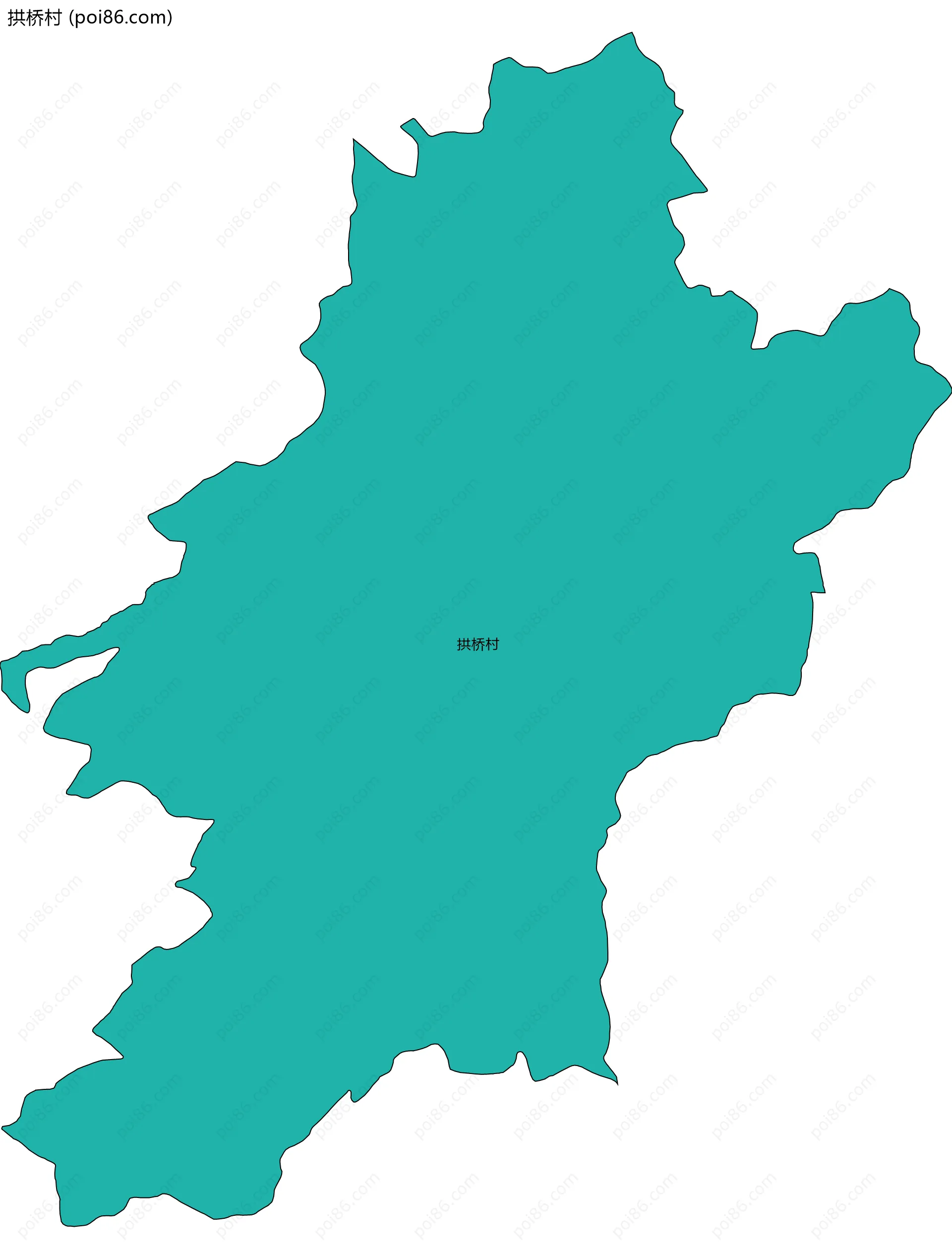 拱桥村边界地图