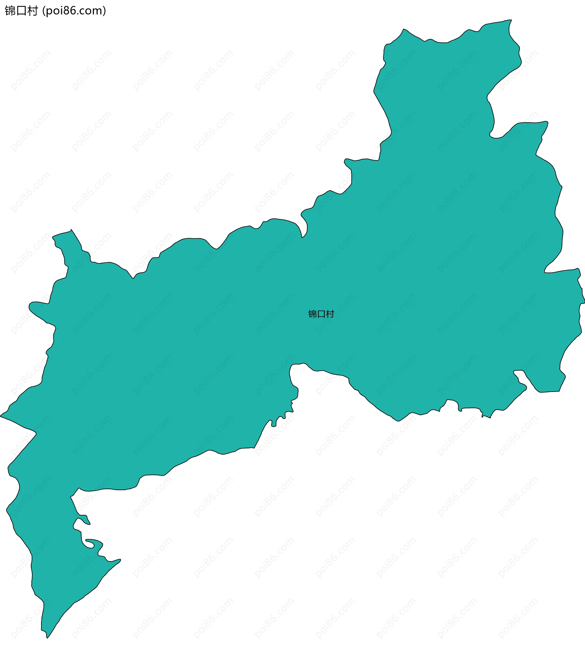 锦口村边界地图
